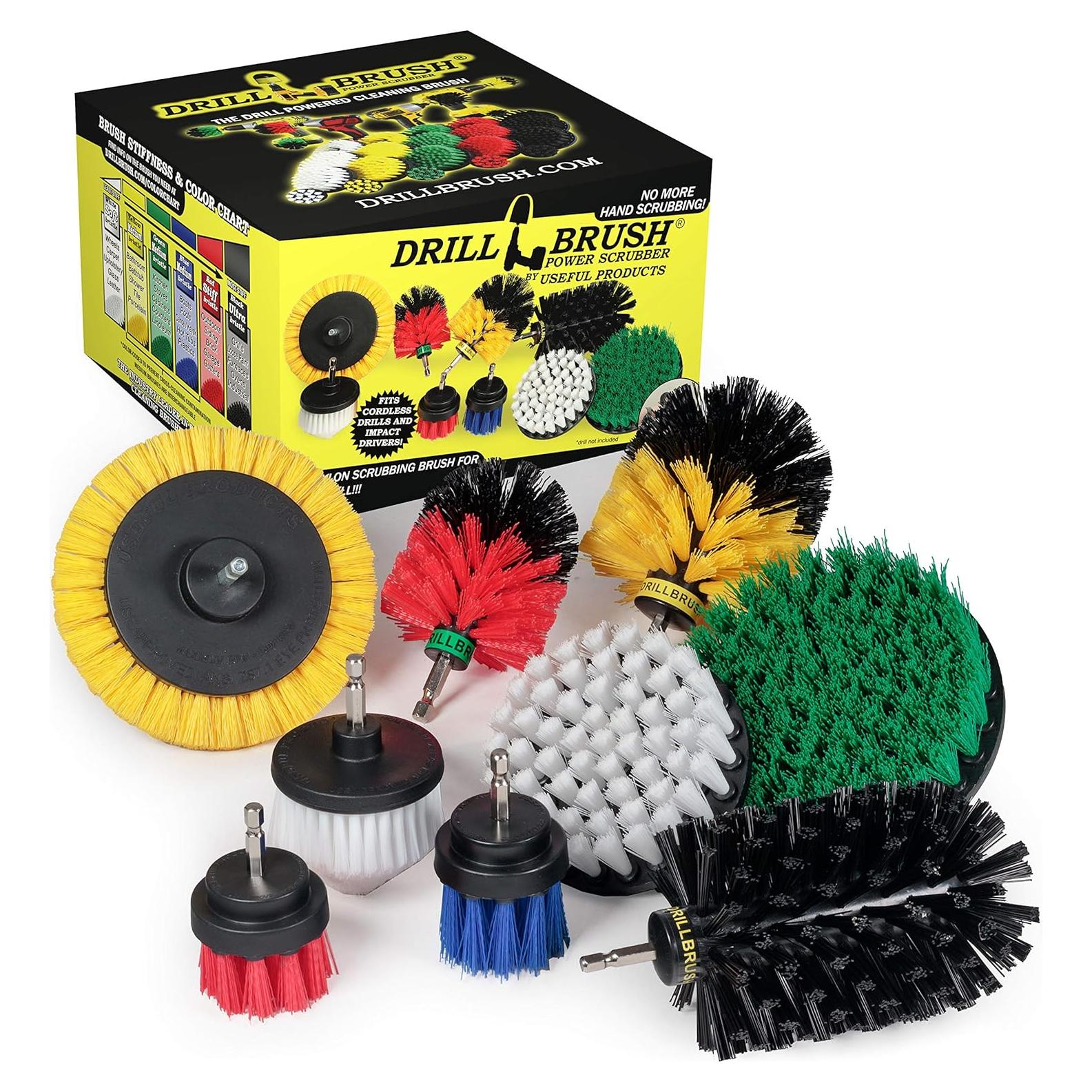 Juego de Cepillos de Limpieza Drillbrush 9 Piezas Nylon