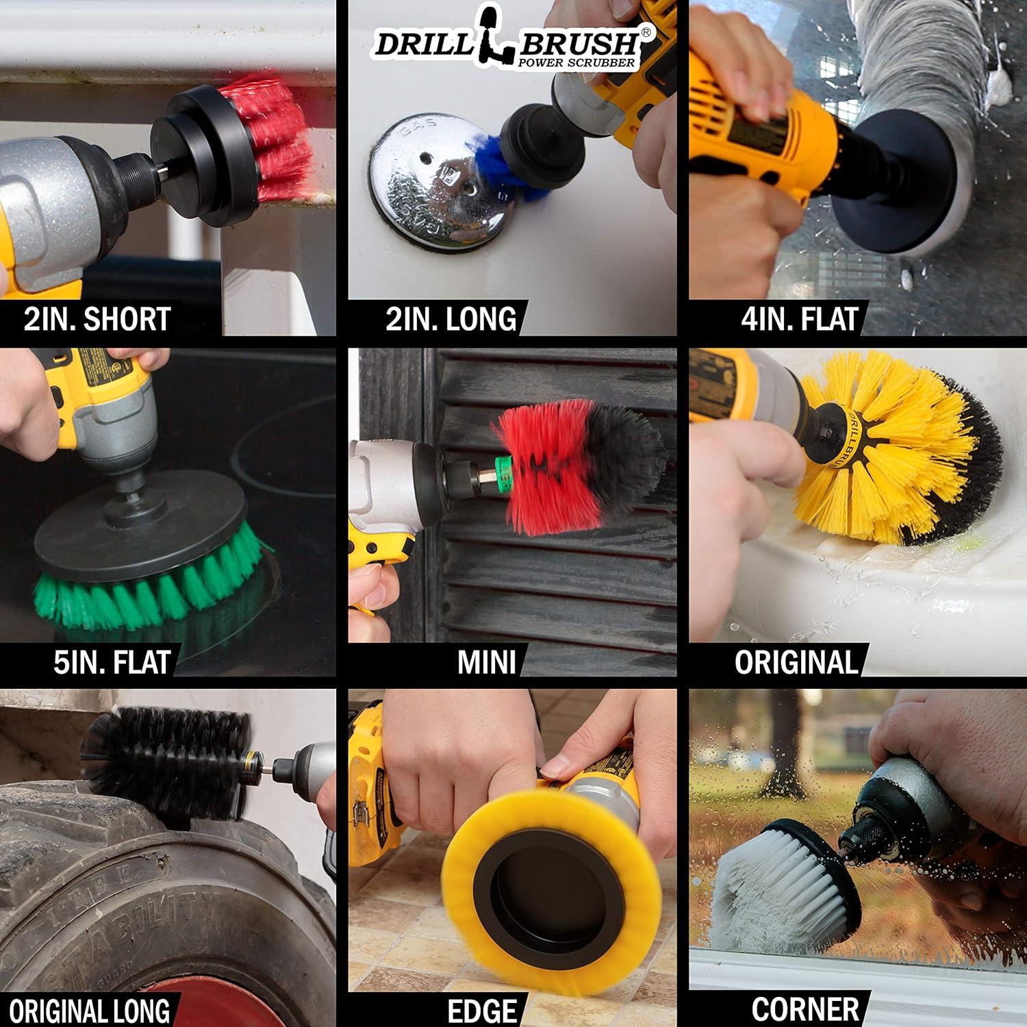 Juego de Cepillos de Limpieza Drillbrush 9 Piezas Nylon