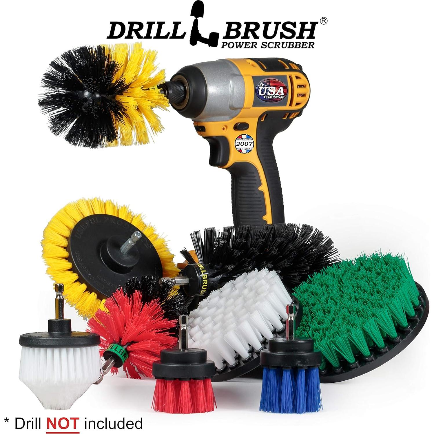Juego de Cepillos de Limpieza Drillbrush 9 Piezas Nylon