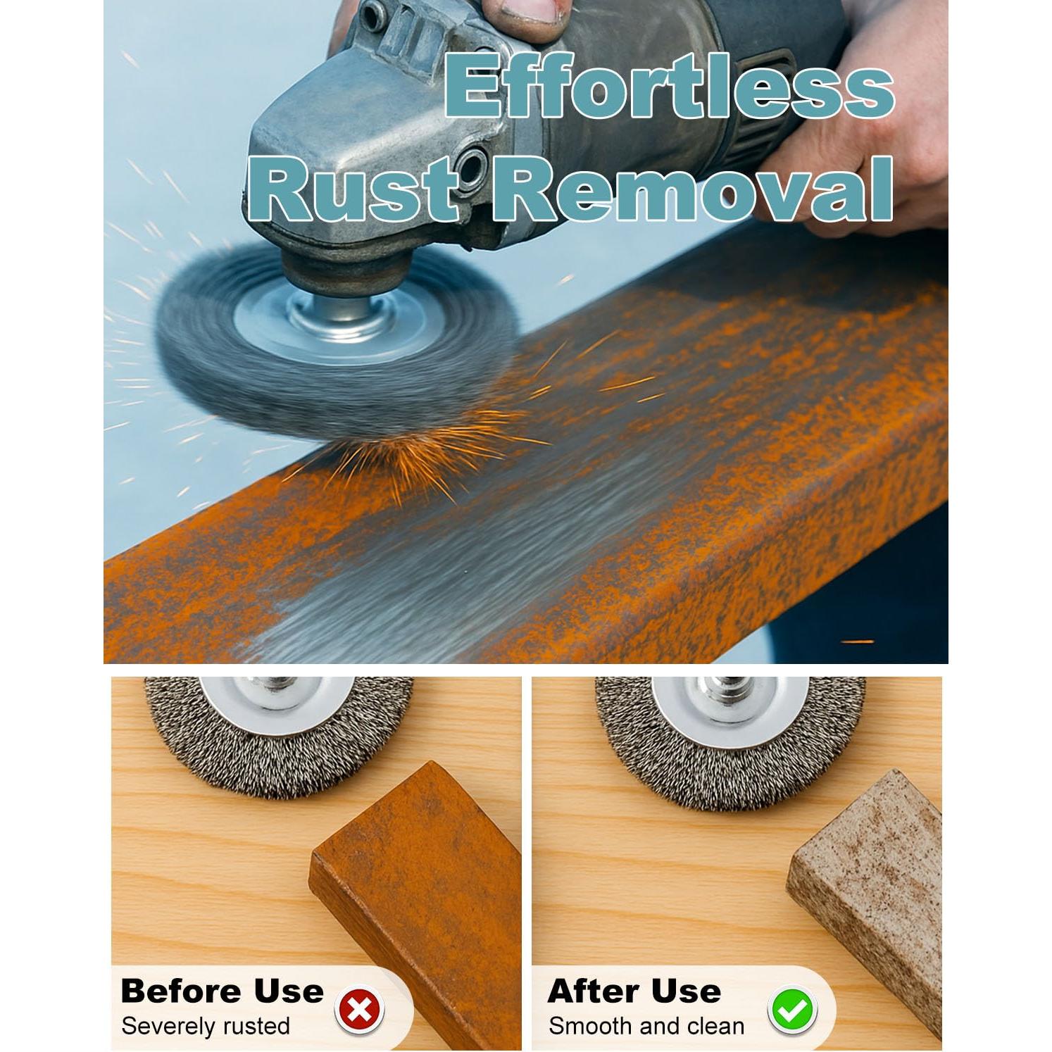 10 Piezas Cepillos de Alambre WENORA para Taladro 2-5 cm