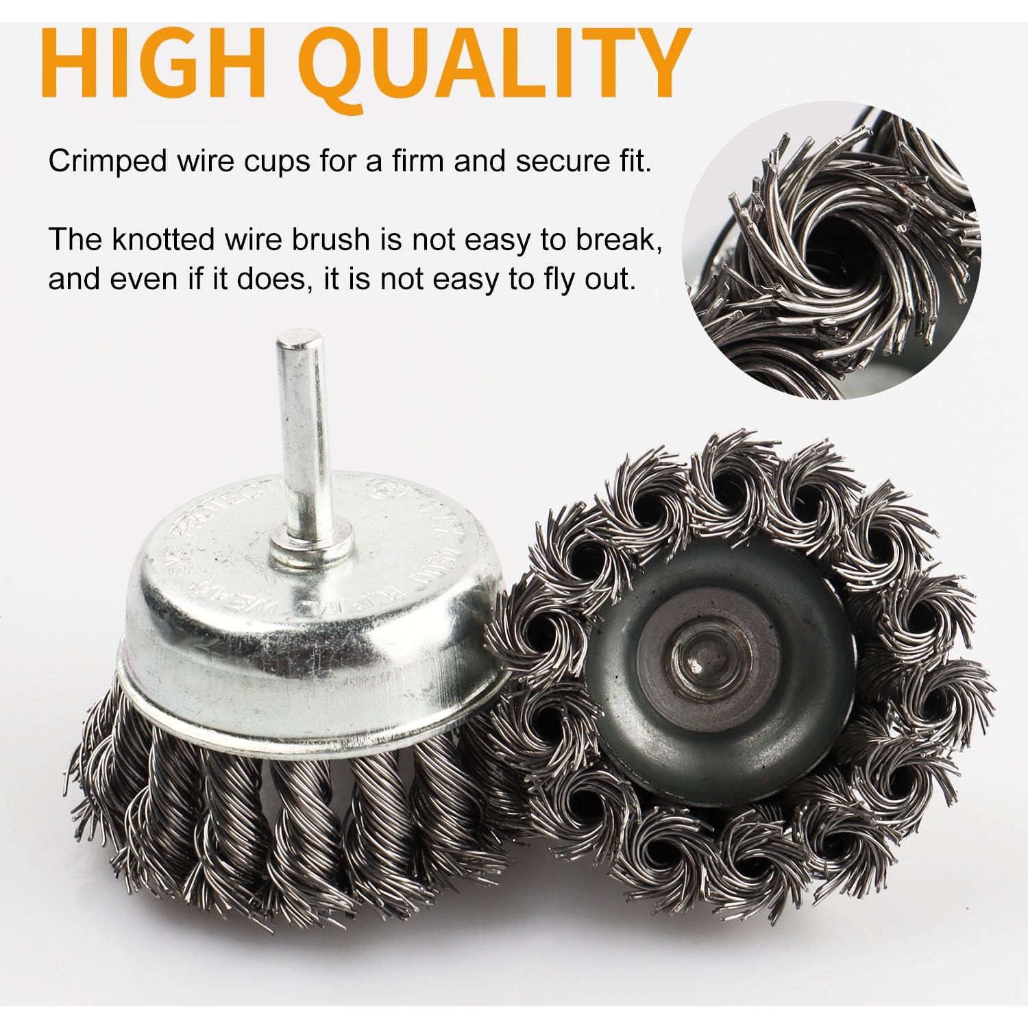 Juego de cepillos de alambre AOKLIT 7 piezas para taladro