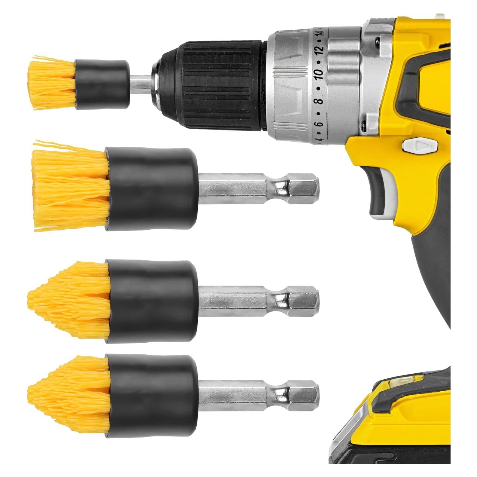 Juego de Accesorios de Cepillo de Taladro IMPRESA 4 Piezas