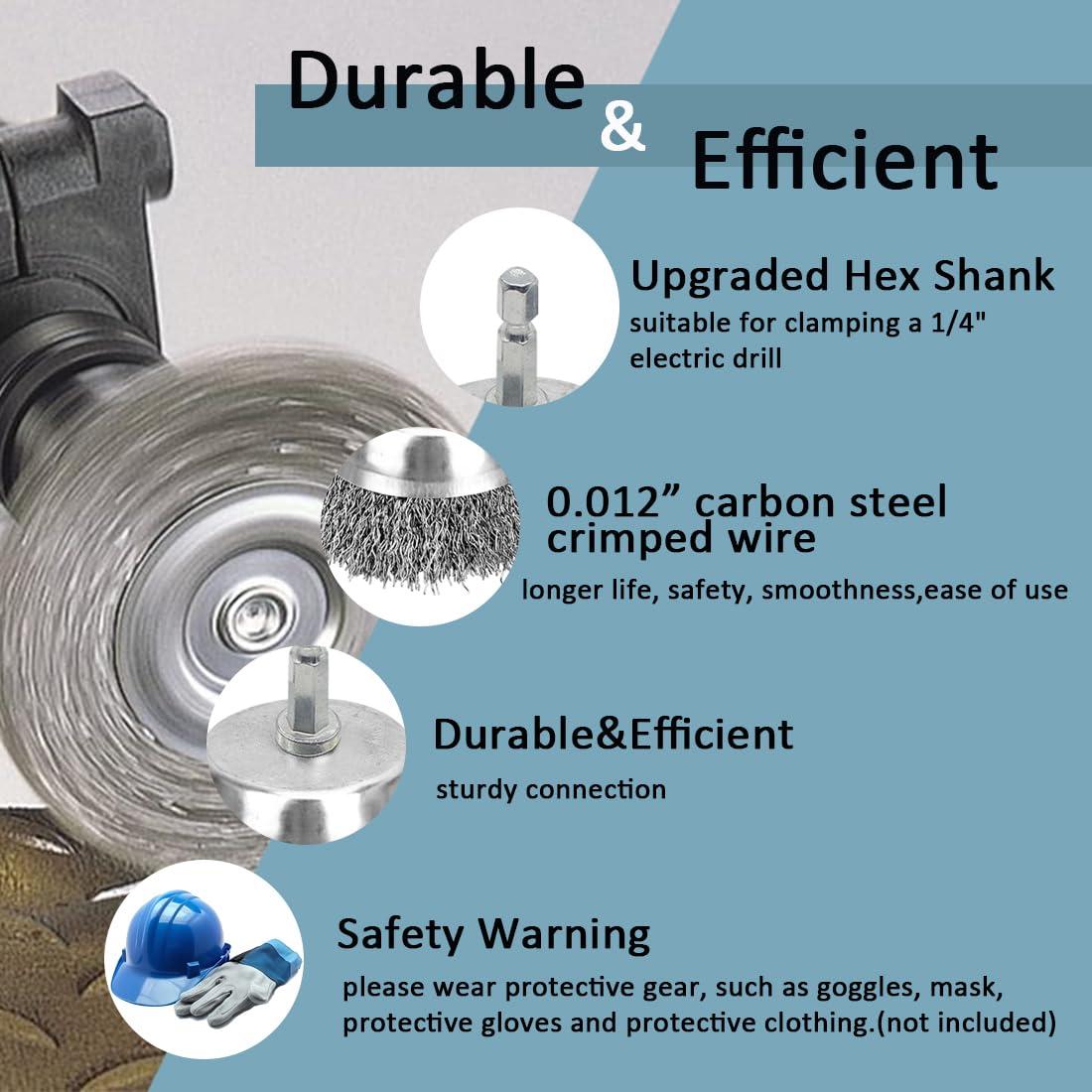 Juego de Cepillos de Alambre BeQell 100mm para Taladro