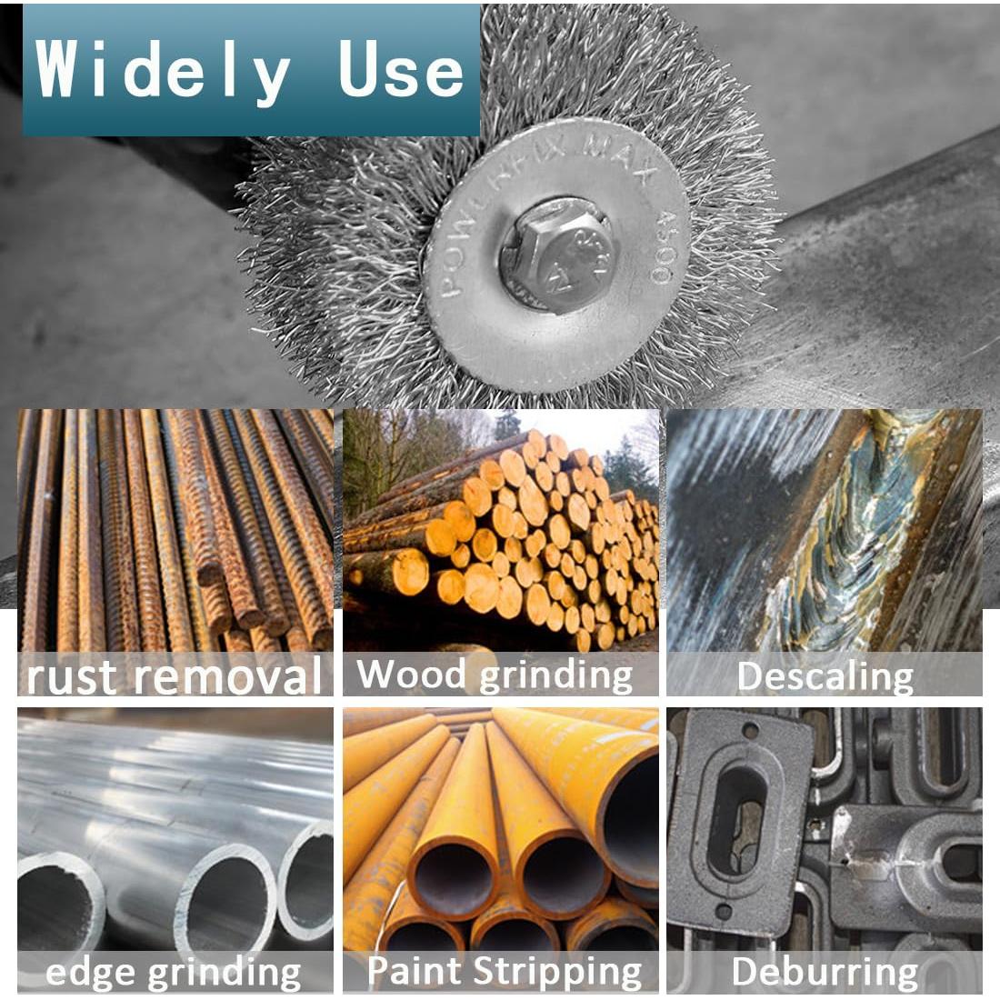 Juego de Cepillos de Alambre BeQell 100mm para Taladro