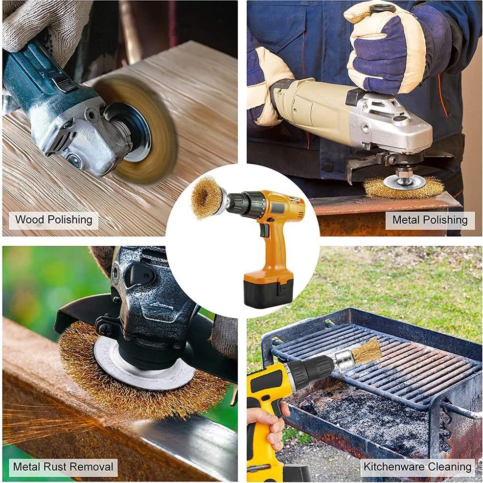 Juego de 23 Cepillos de Alambre Ielek para Taladro 1/4"