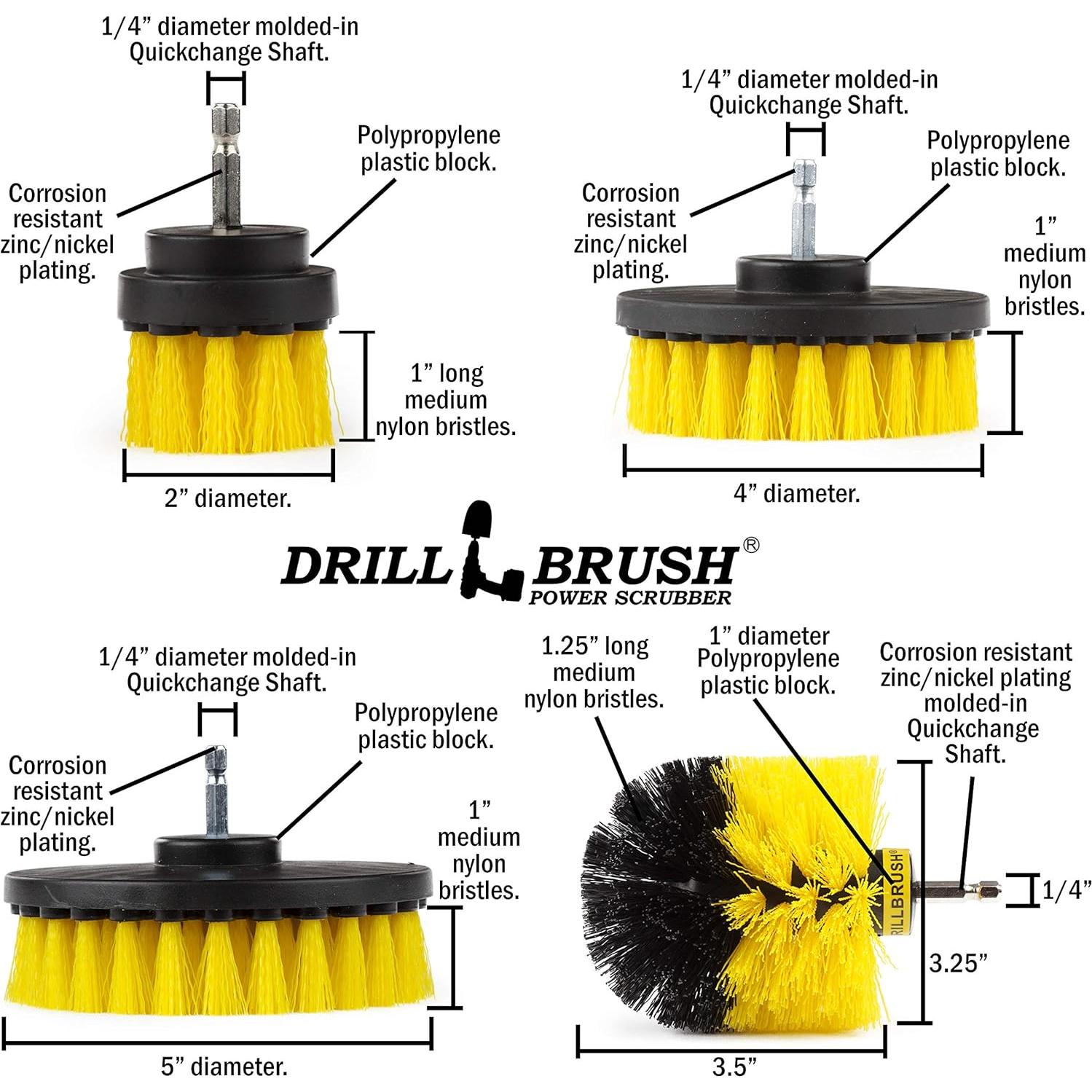 Juego de Cepillos de Limpieza para Taladro Drillbrush 5 Piezas