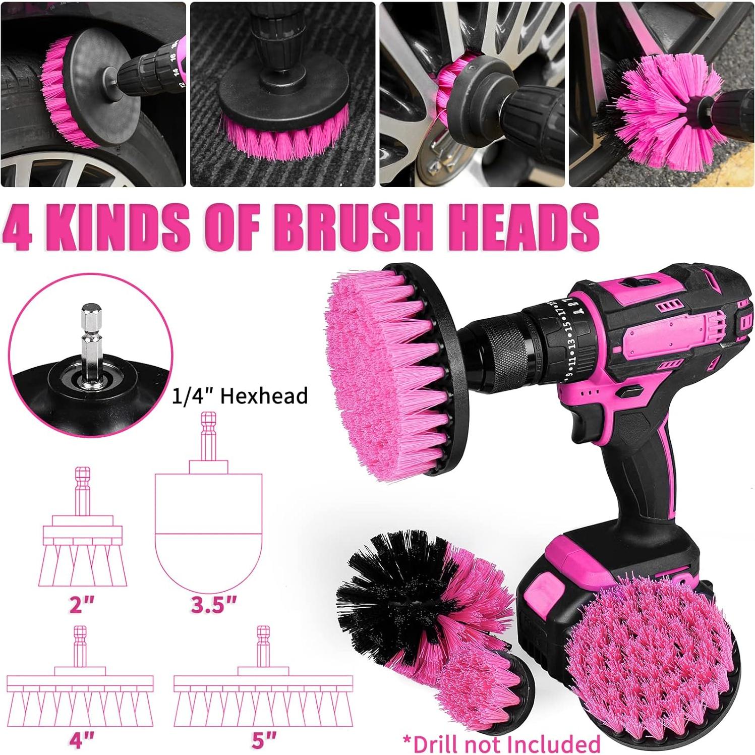 Kit de Detallado de Autos Viewsun 20PCS Rosa Completo