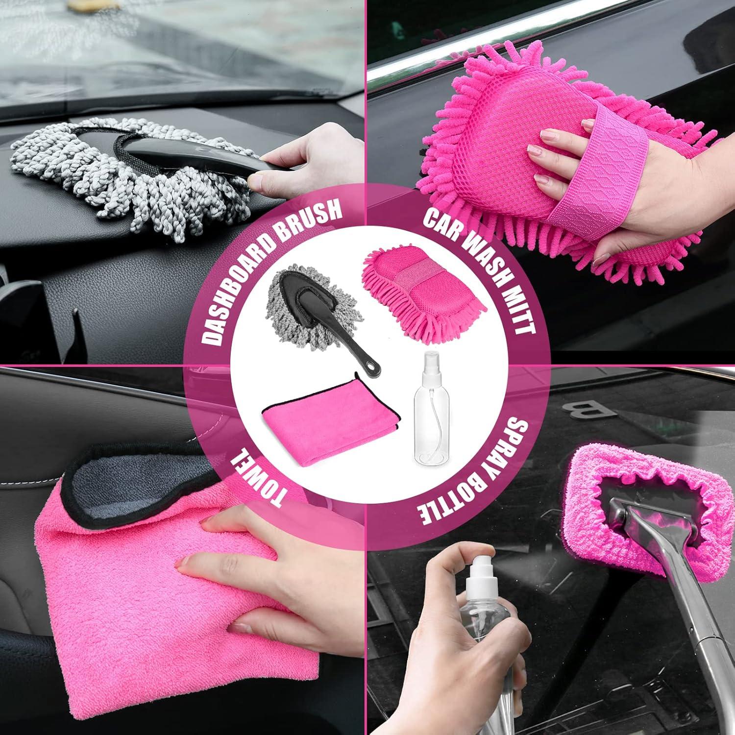 Kit de Detallado de Autos Viewsun 20PCS Rosa Completo