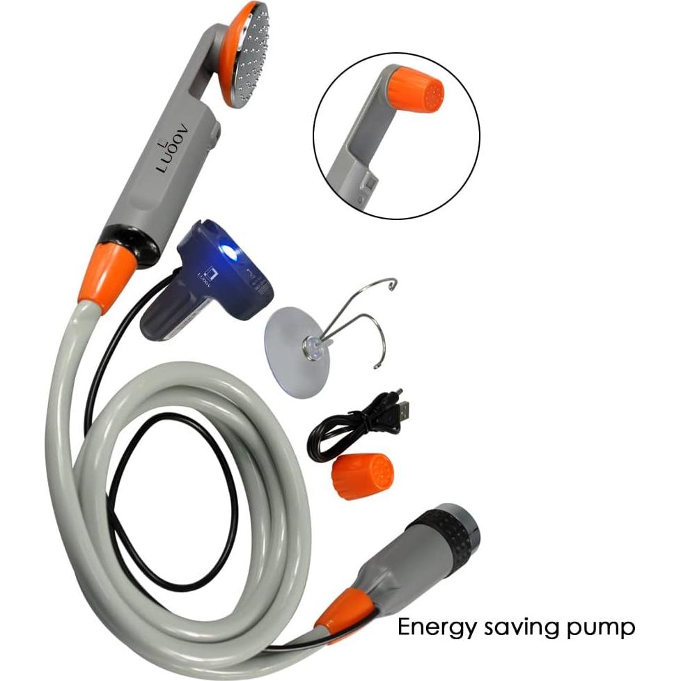 Ducha Portátil LUOOV para Camping con Batería Recargable USB