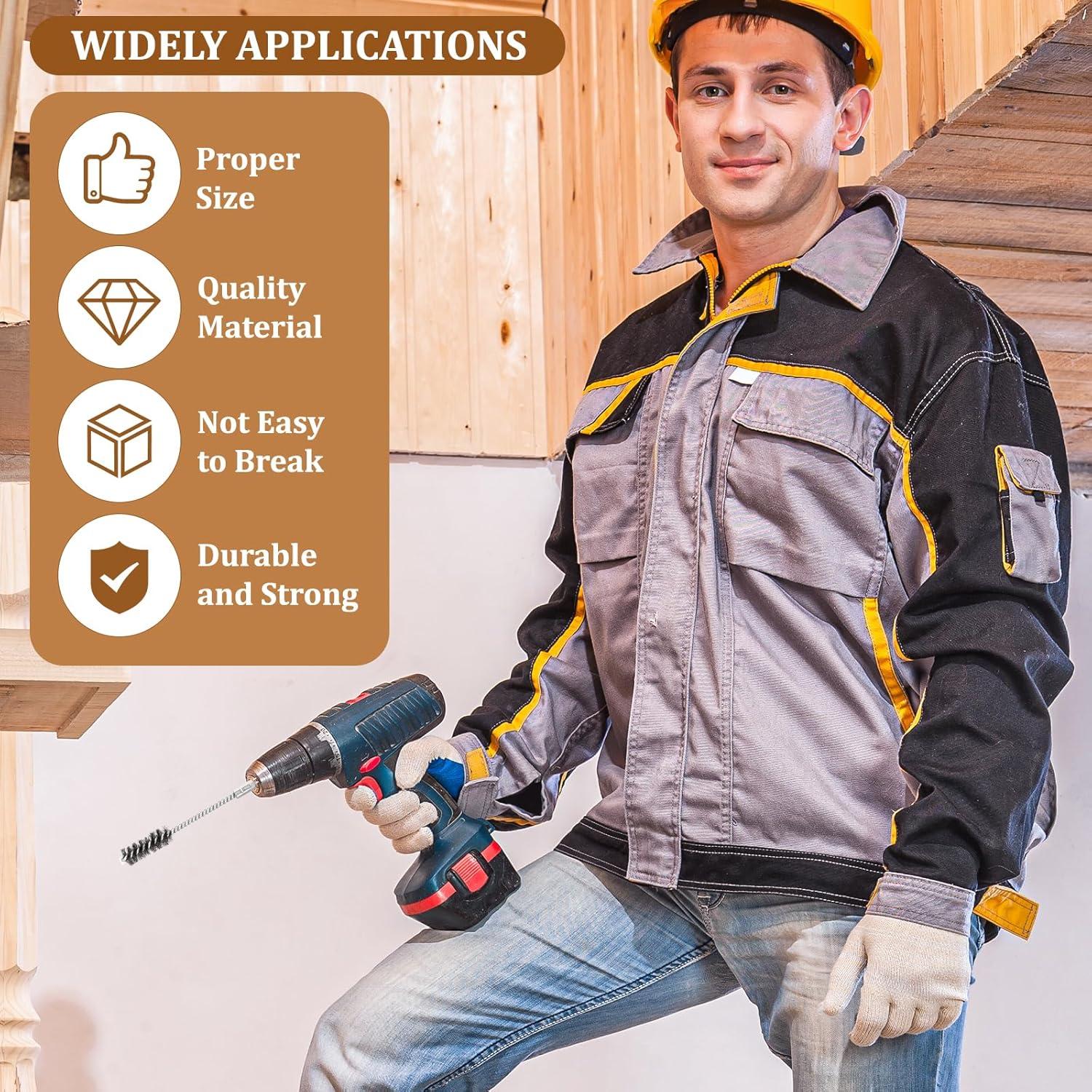 Juego de 4 cepillos de alambre Trinkrittey 0,95-2,22 cm