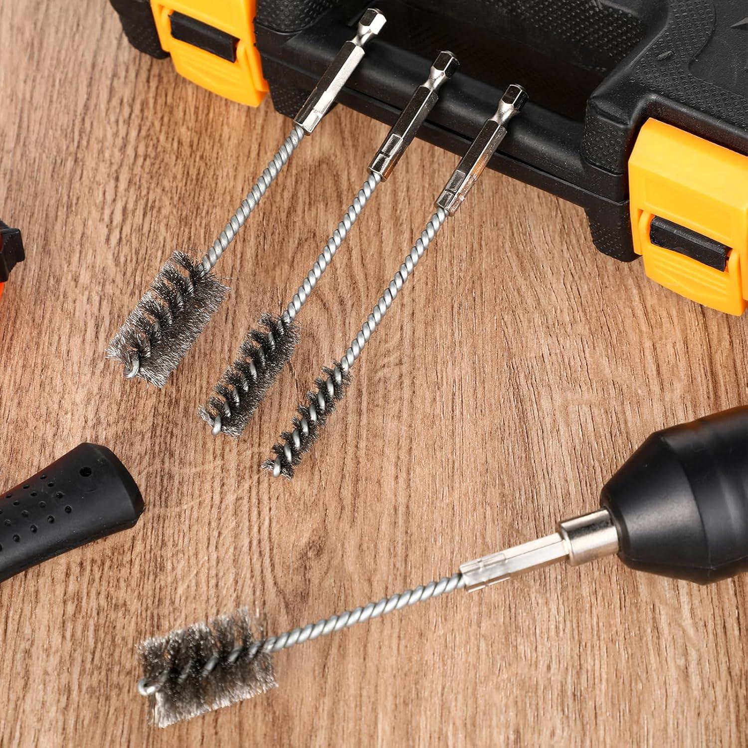 Juego de 4 cepillos de alambre Trinkrittey 0,95-2,22 cm