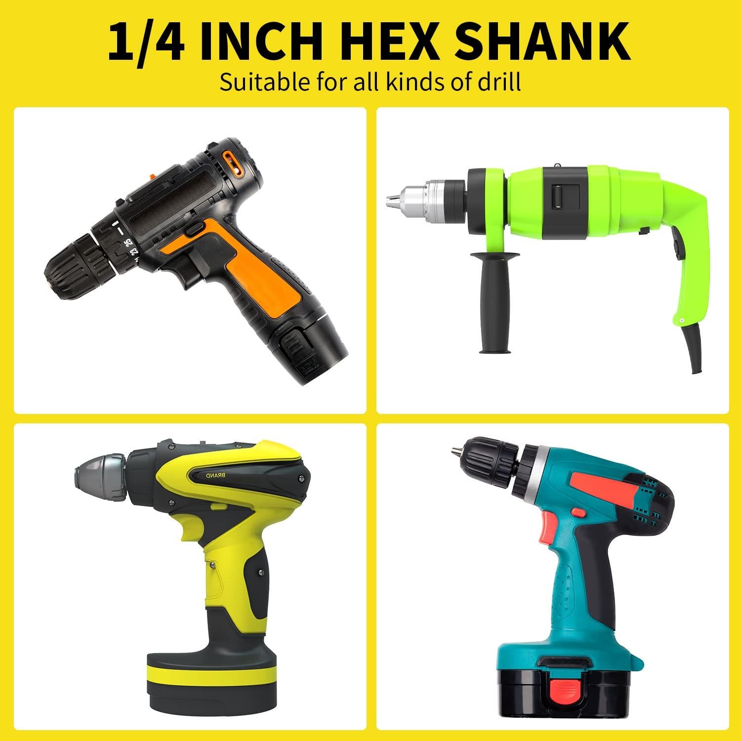 Juego de 4 cepillos de copa WENORA para taladro 5.08 cm