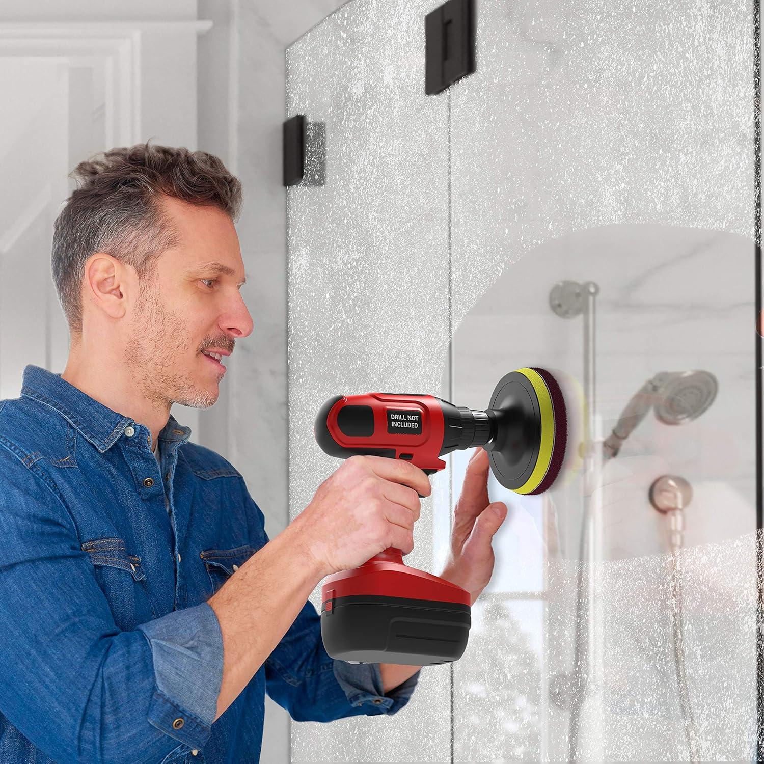 SCRUBIT Kit de Brochas de Taladro para Limpieza de Baño