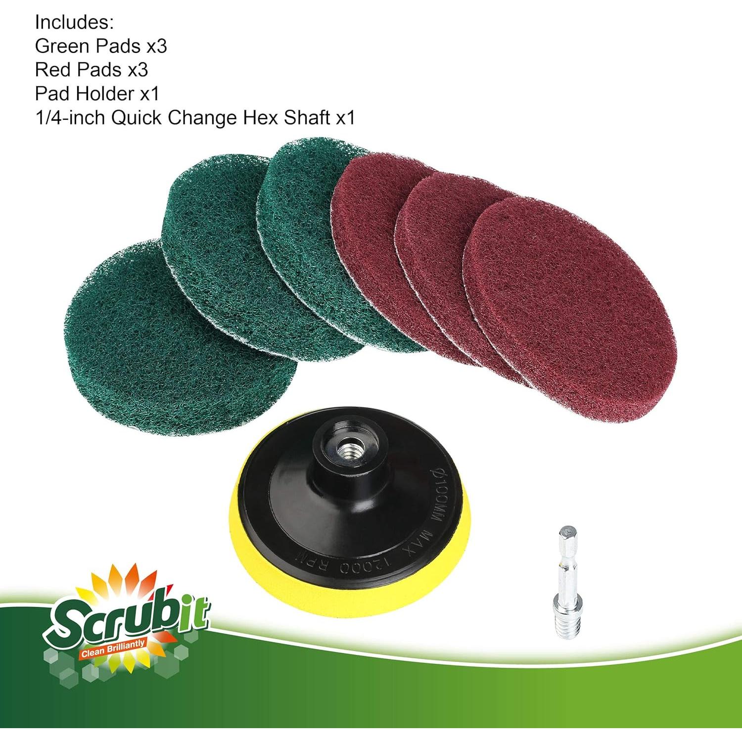 SCRUBIT Kit de Brochas de Taladro para Limpieza de Baño