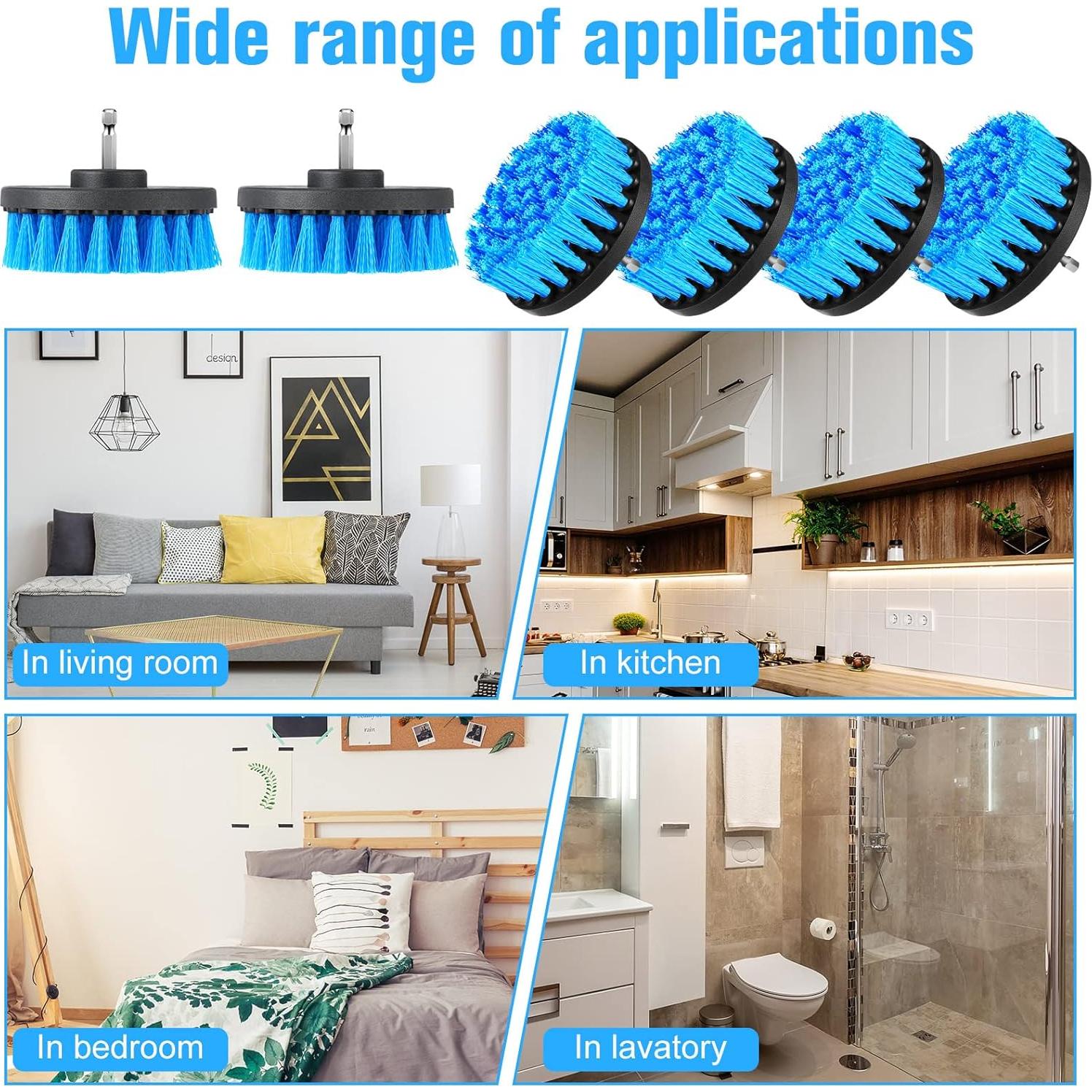 Kit de Cepillos de Limpieza Remerry 6 Piezas Nylon 10 cm