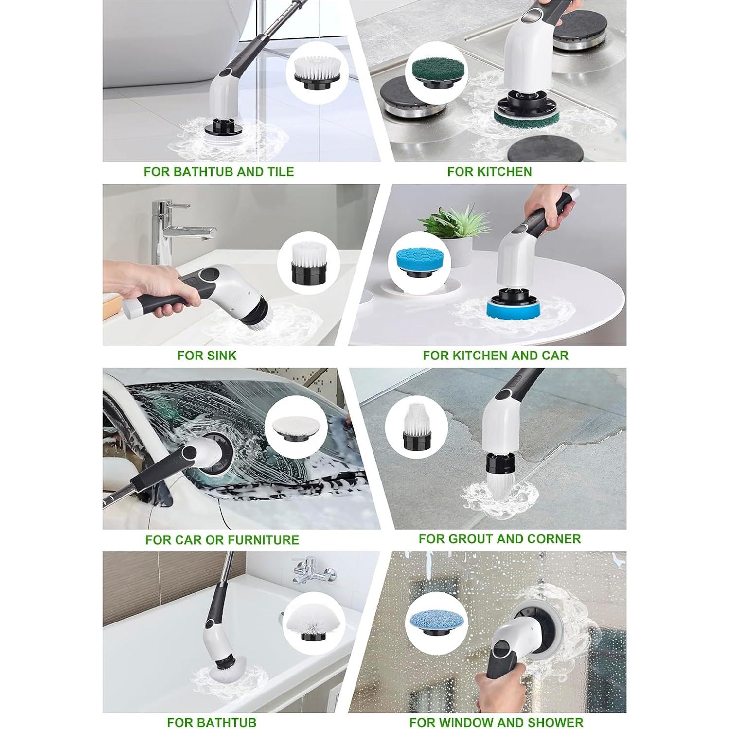 Cepillo Eléctrico de Limpieza Dsenfurn 8 en 1 420RPM