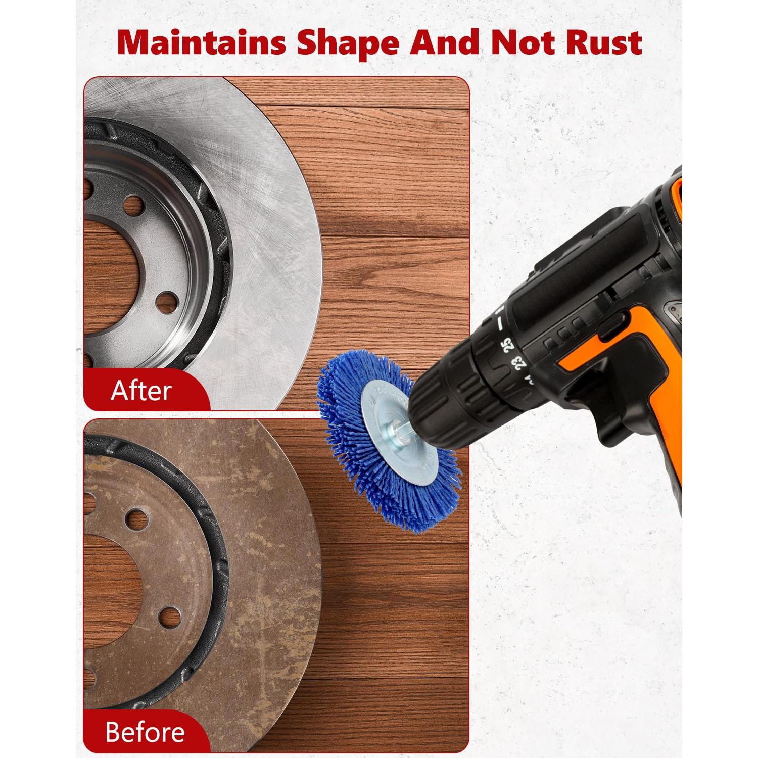 Juego de 9 Cepillos Abrasivos de Nylon AOKLIT para Taladro