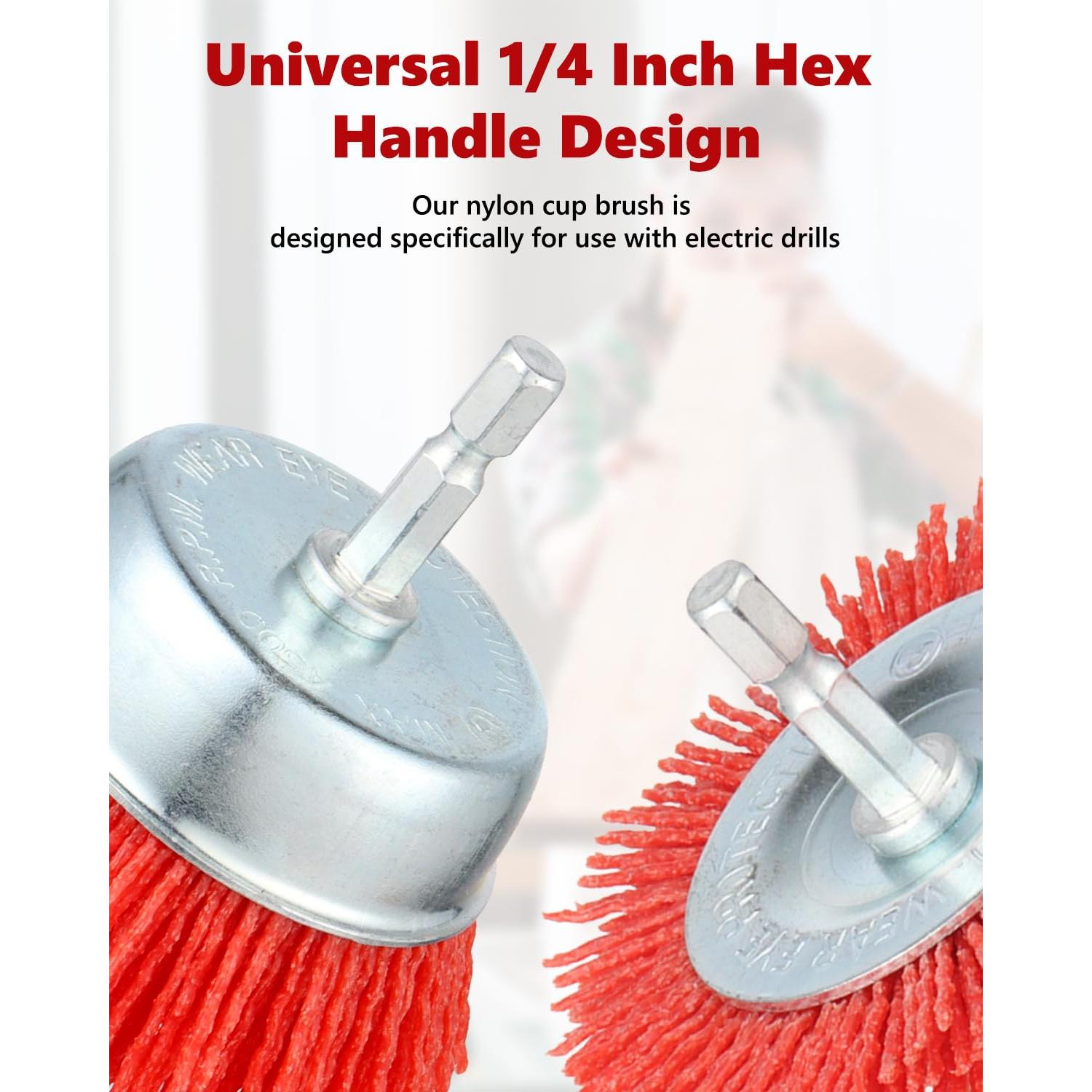 Juego de 9 Cepillos Abrasivos de Nylon AOKLIT para Taladro