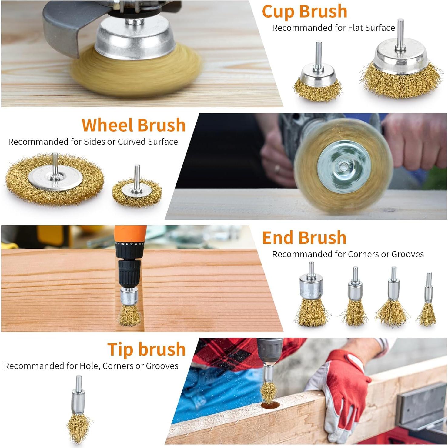 Juego de 32 Cepillos de Alambre para Taladro Phntake