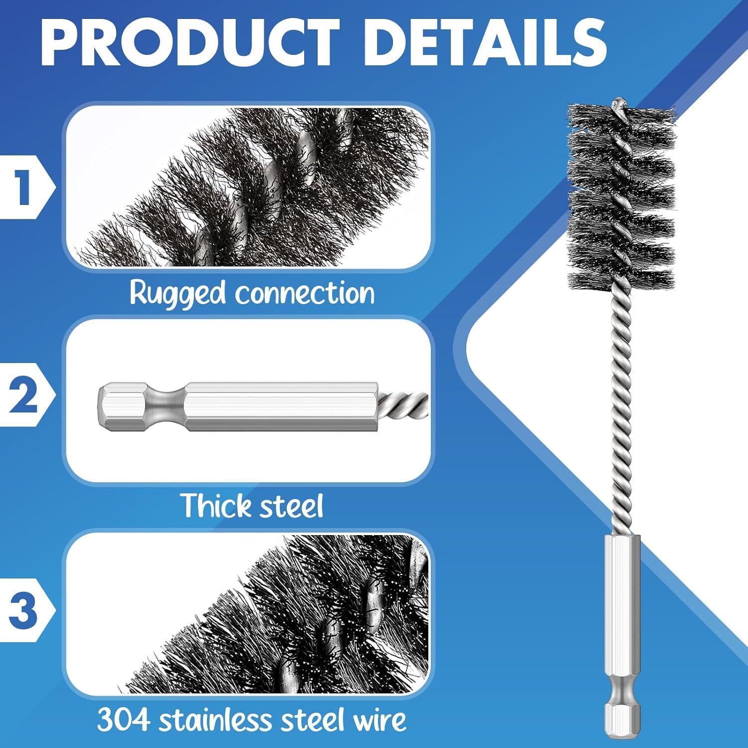 Juego de 4 Cepillos de Alambre Hicarer para Taladro 0,95-2,22 cm