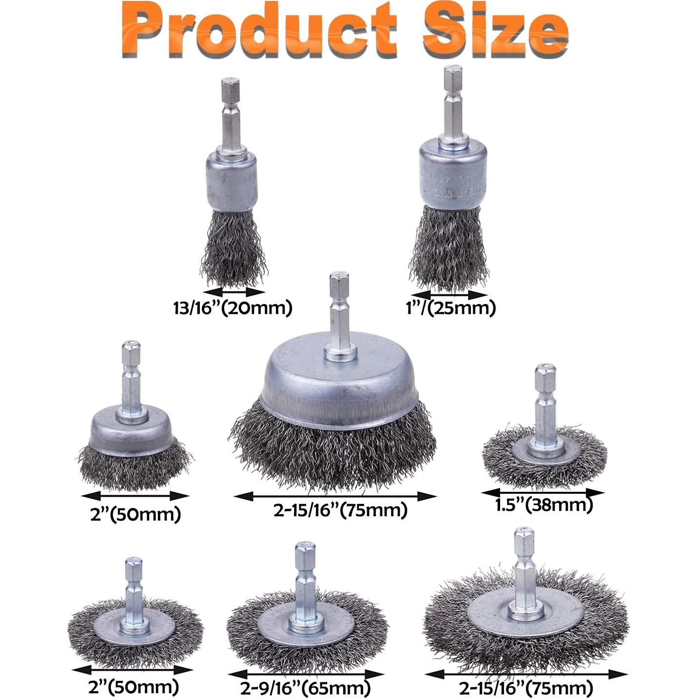 Juego de Cepillos de Alambre Rocaris 40 Piezas 1/4"