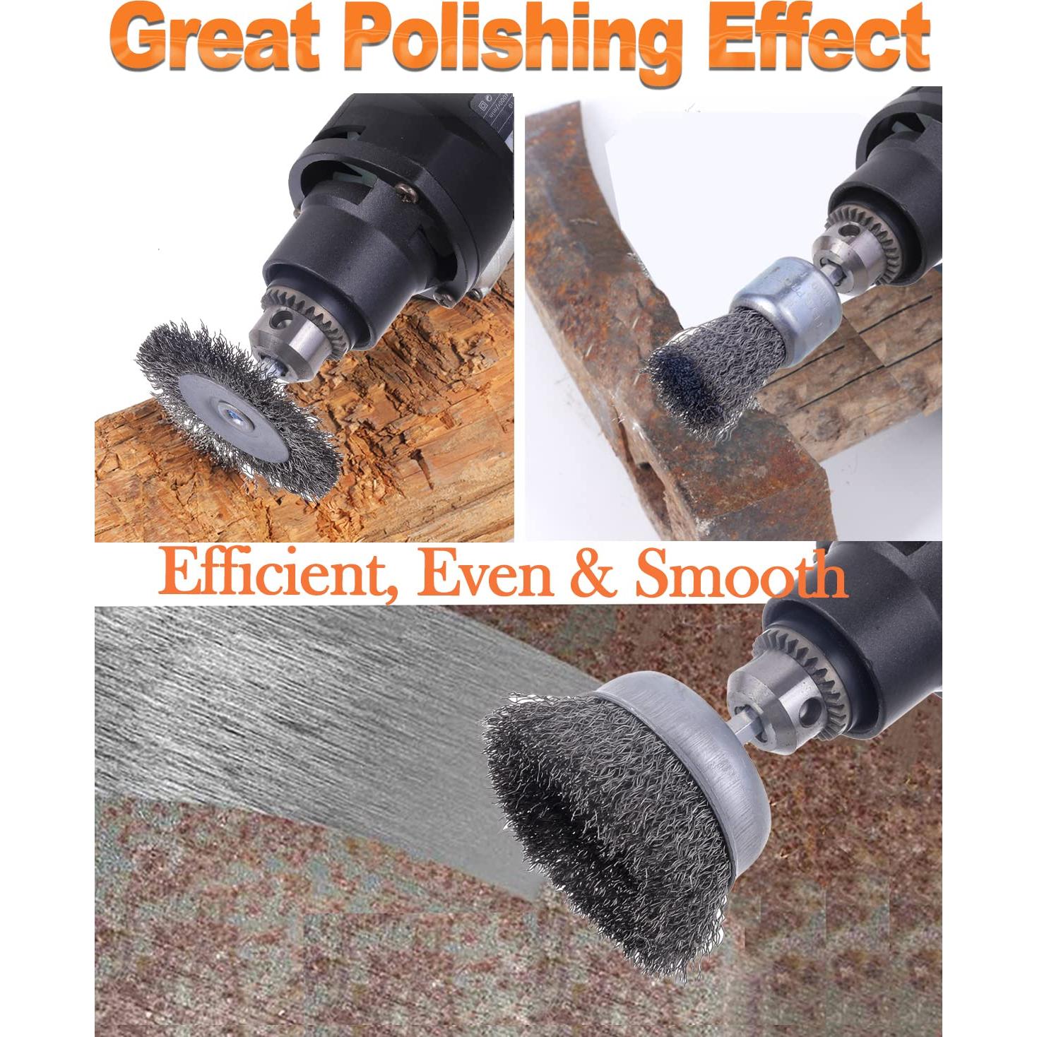 Juego de Cepillos de Alambre Rocaris 40 Piezas 1/4"