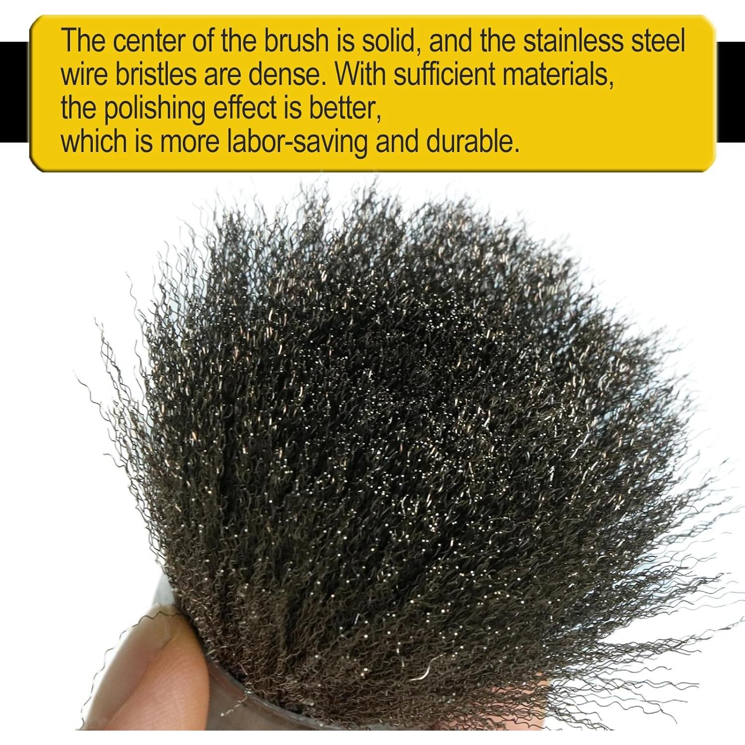 Juego de cepillos de copa de alambre Hiqalty 6,35 cm 2 piezas