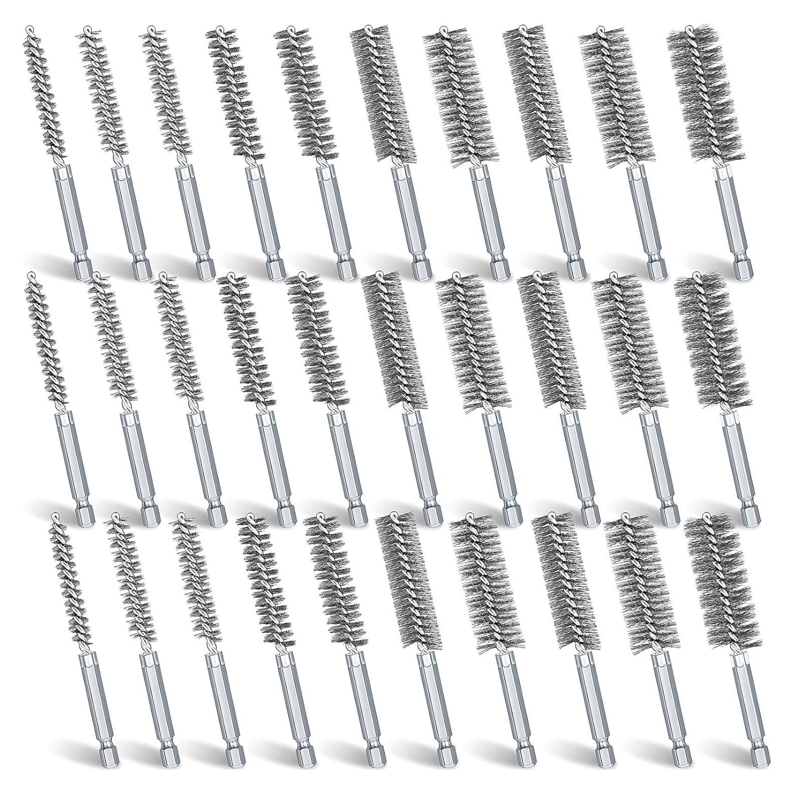 Zonon Juego de 30 Cepillos de Agujero para Taladro 8-19mm