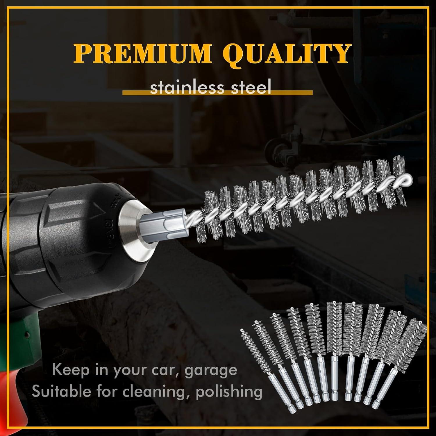 Zonon Juego de 30 Cepillos de Agujero para Taladro 8-19mm