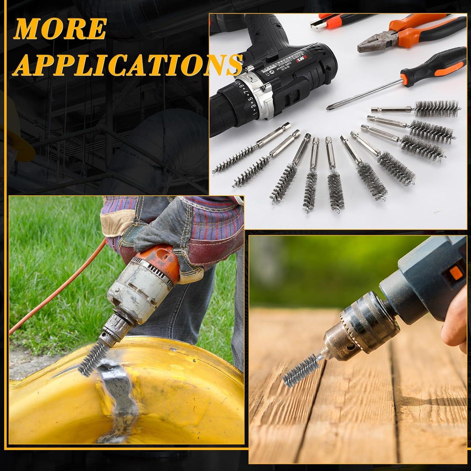 Zonon Juego de 30 Cepillos de Agujero para Taladro 8-19mm