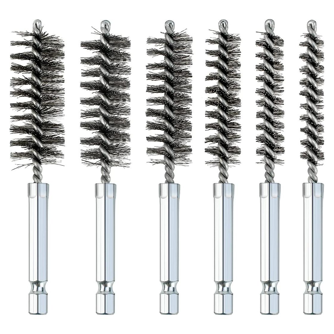 Juego de 6 cepillos de alambre Tenalleys 8-19 mm acero inoxidable