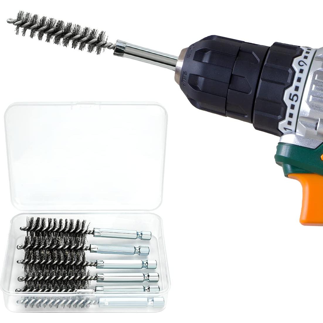 Juego de 6 cepillos de alambre Tenalleys 8-19 mm acero inoxidable