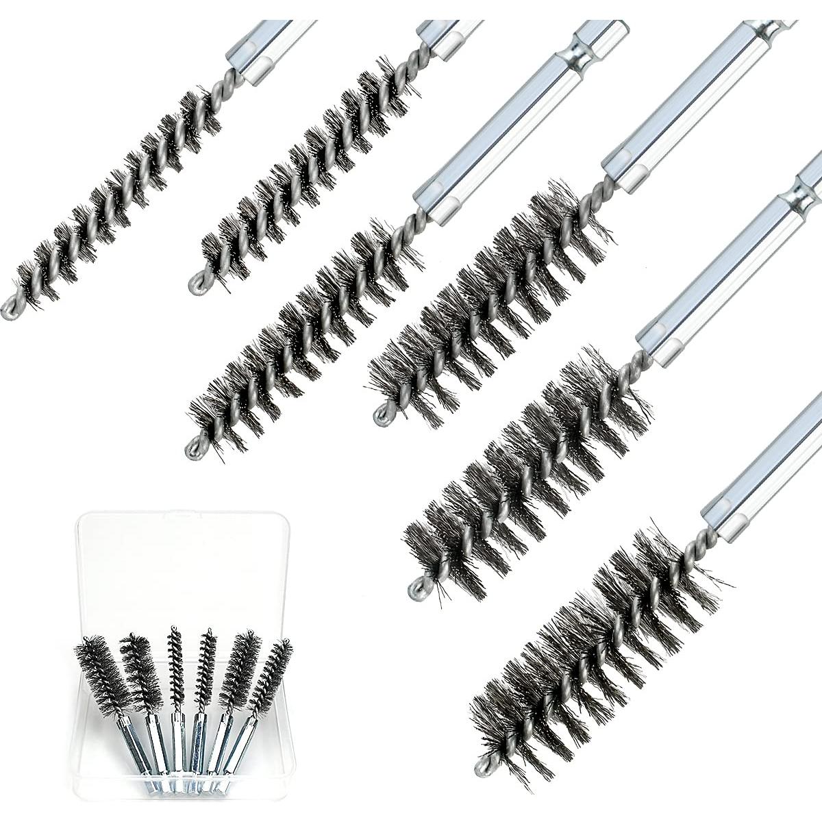 Juego de 6 cepillos de alambre Tenalleys 8-19 mm acero inoxidable