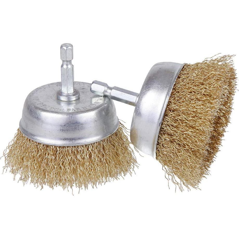 Paquete de 10 cepillos de copa de alambre Rocaris 3"