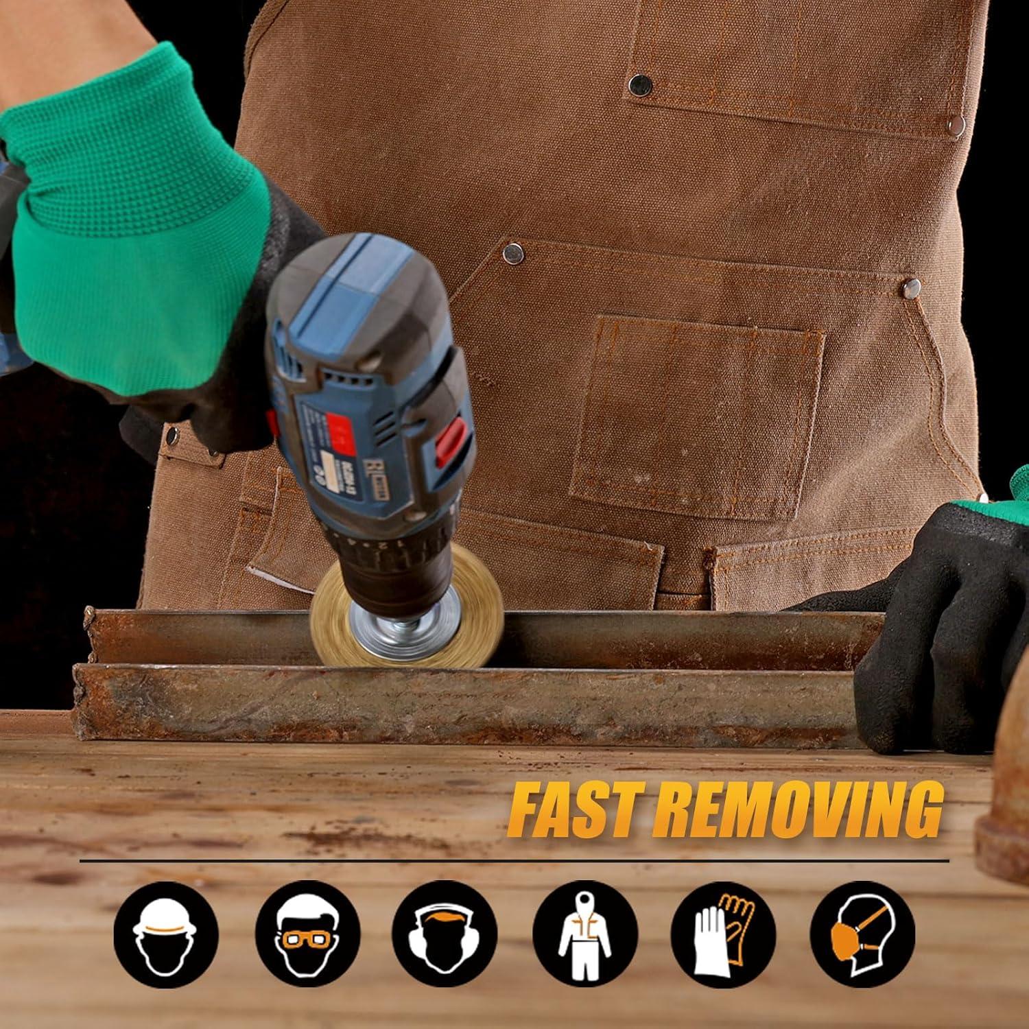 Juego de Cepillos de Alambre POLIWELL 24 Piezas para Taladro