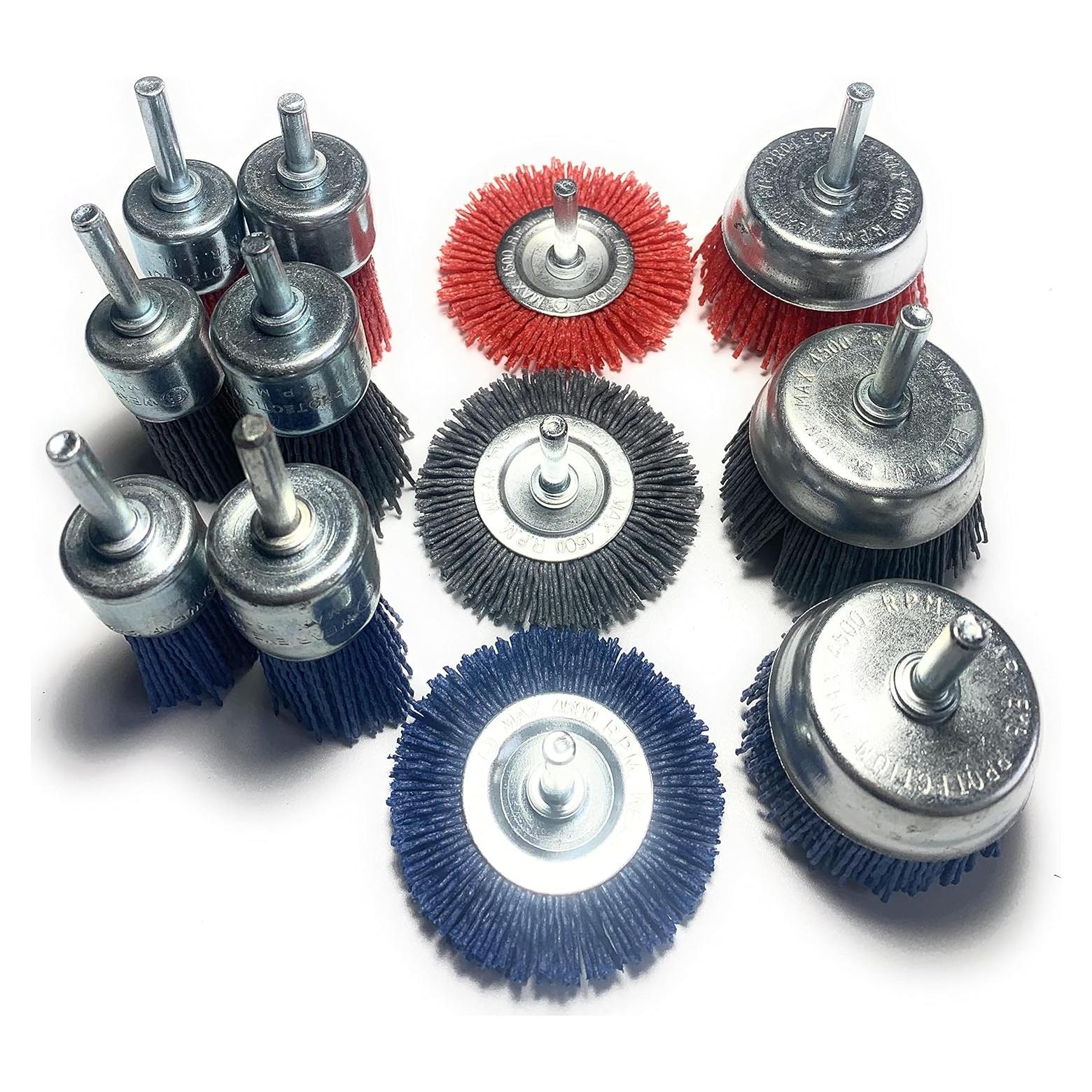 Set de cepillos abrasivos de nylon Signi 12 piezas 6,35 cm