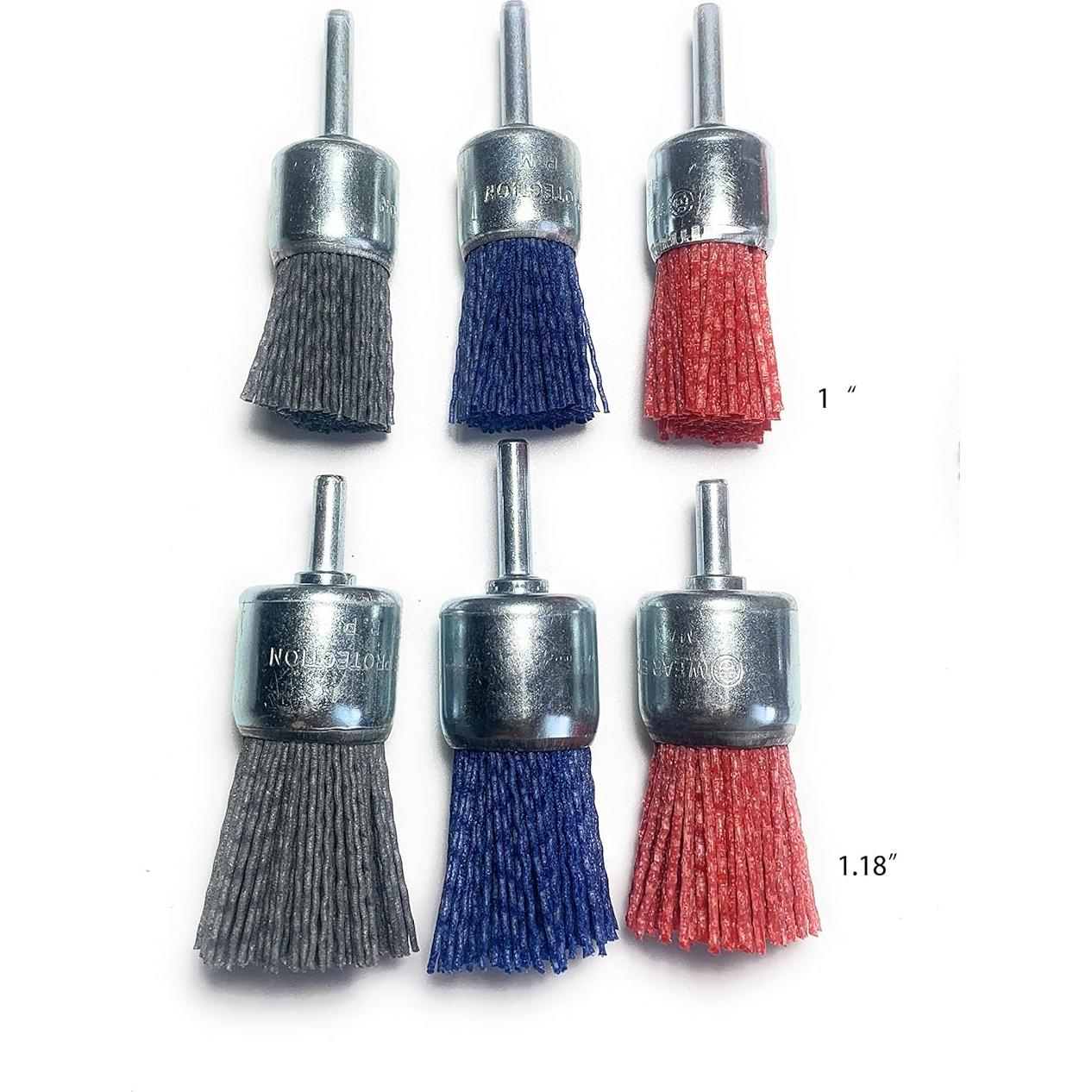 Set de cepillos abrasivos de nylon Signi 12 piezas 6,35 cm