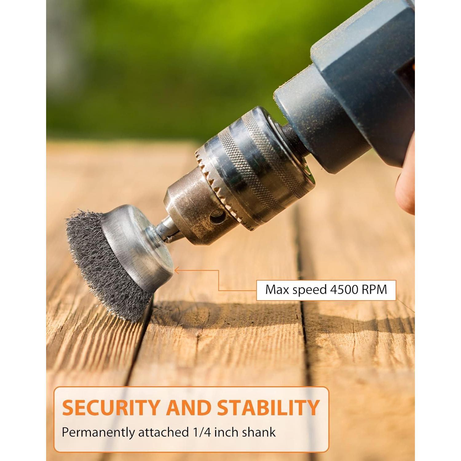 Juego de 50 cepillos de alambre Rtteri para taladro