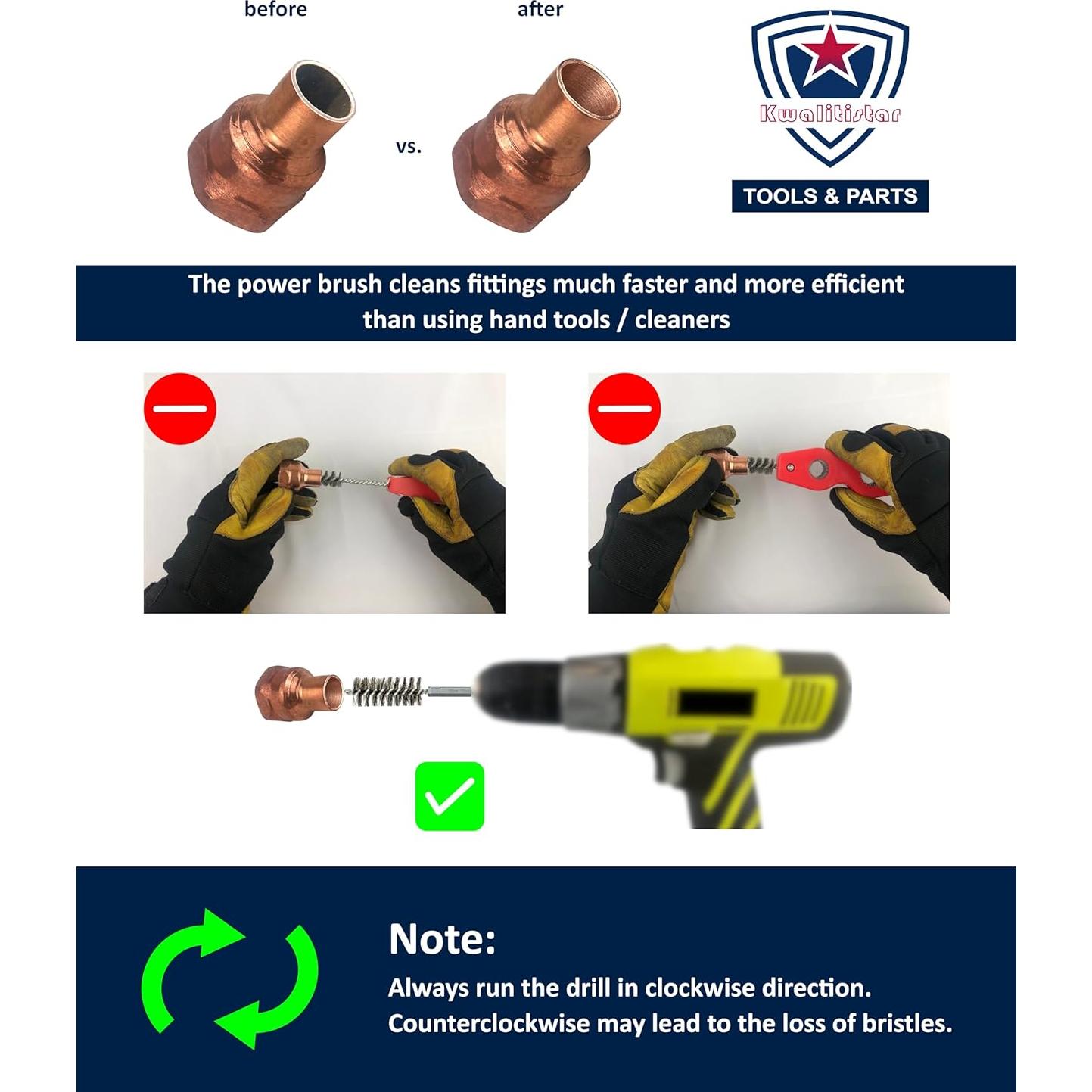 Juego de Cepillos de Limpieza 6pc Kwalitistar para Tubos