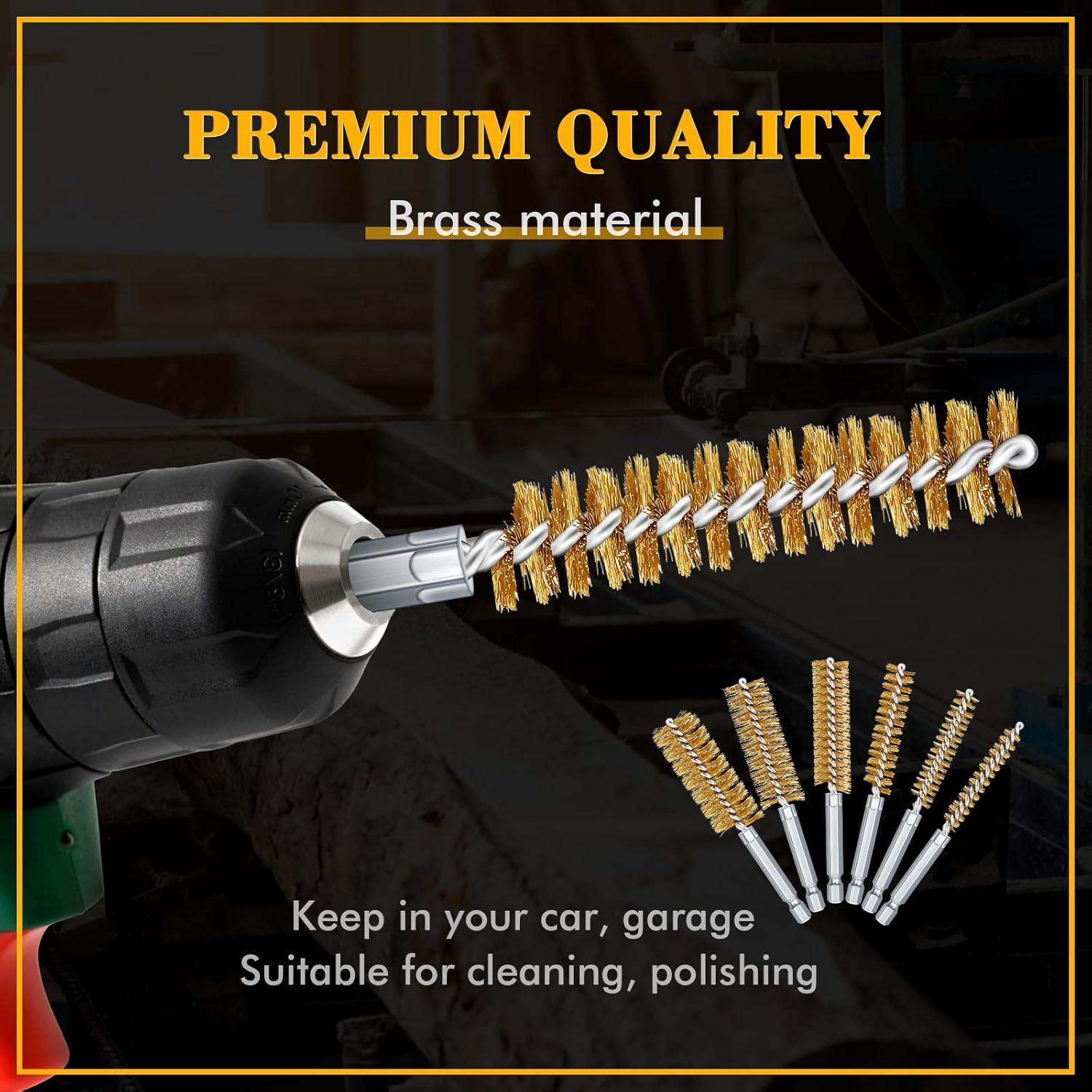 Juego de 12 cepillos de alambre latón Chengu 12 mm