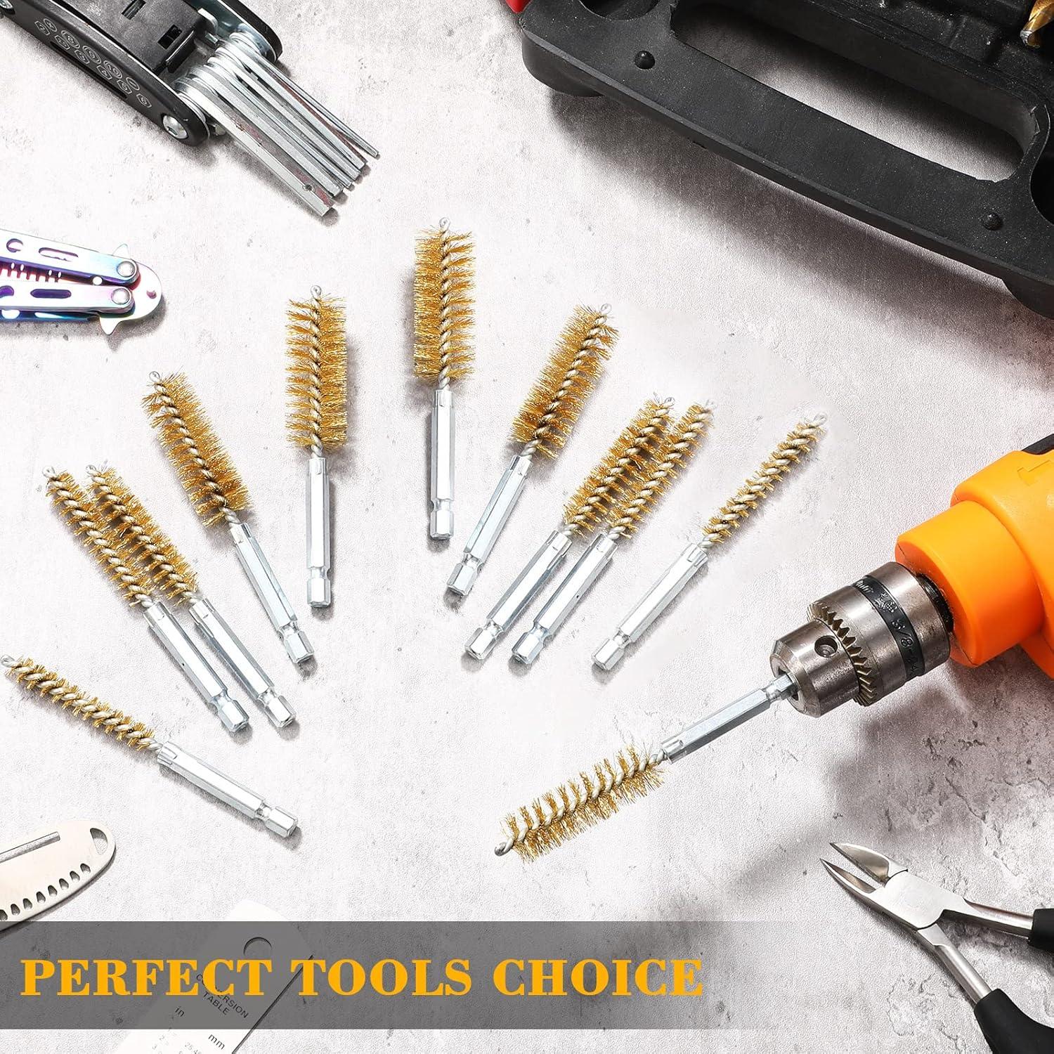 Juego de 12 cepillos de alambre latón Chengu 12 mm