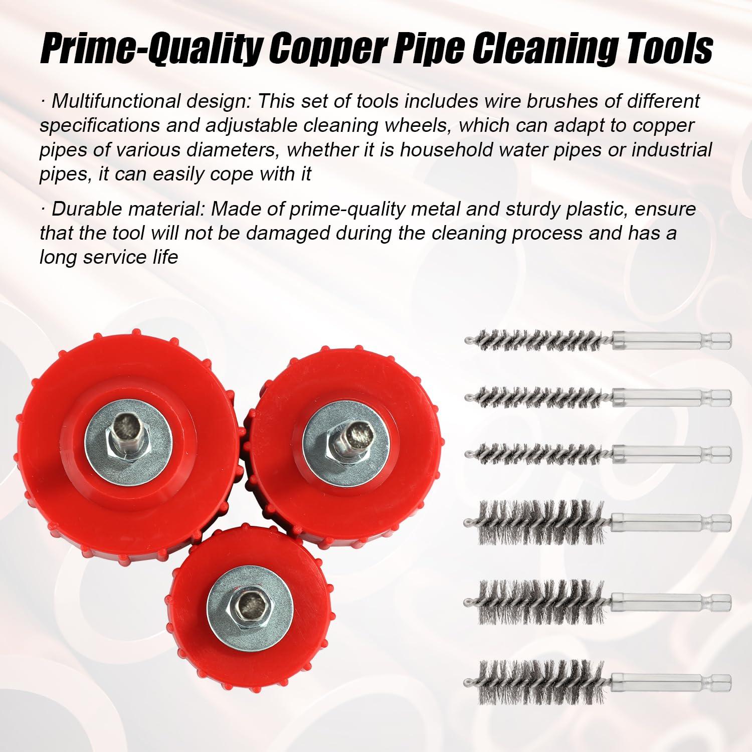 Juego de Limpiador de Tubos de Cobre Tinoaly - 9 Piezas