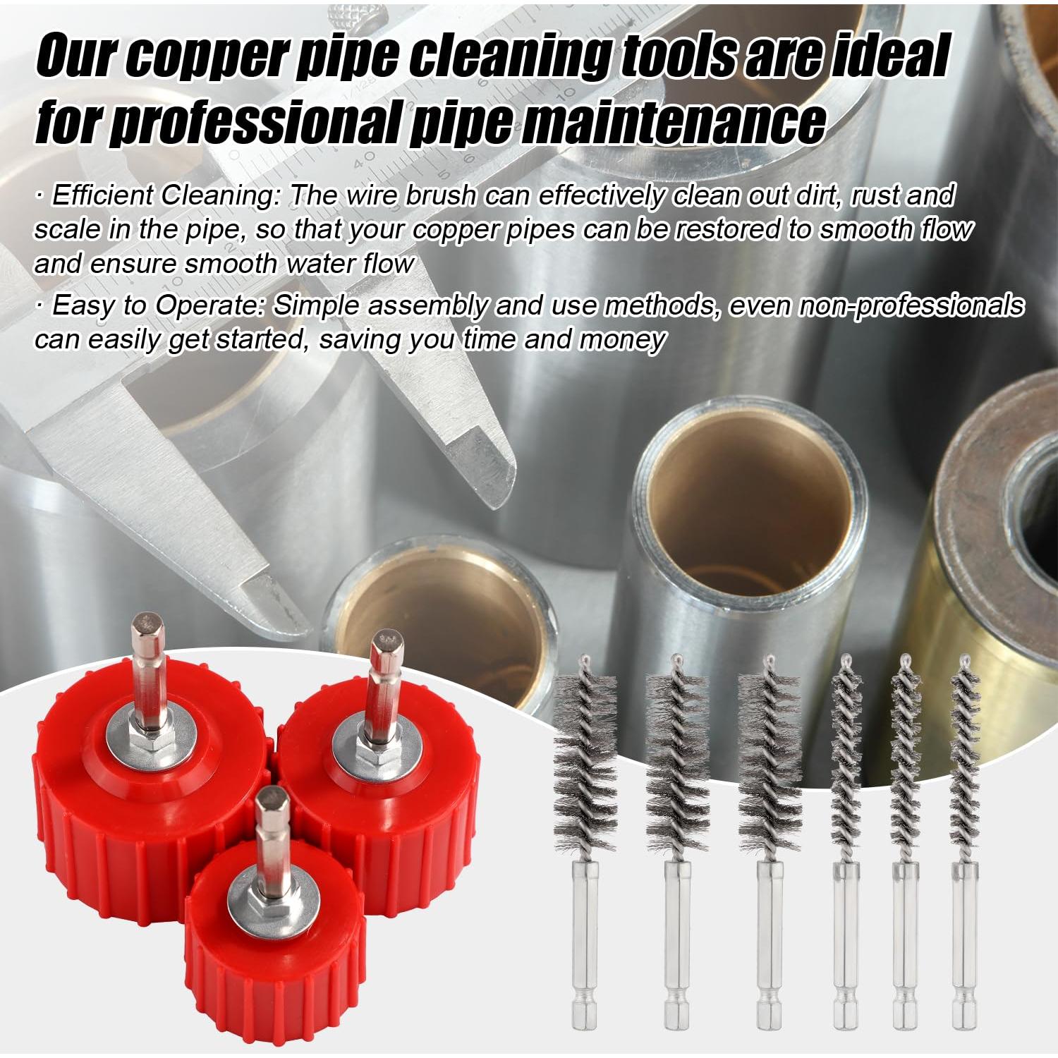 Juego de Limpiador de Tubos de Cobre Tinoaly - 9 Piezas