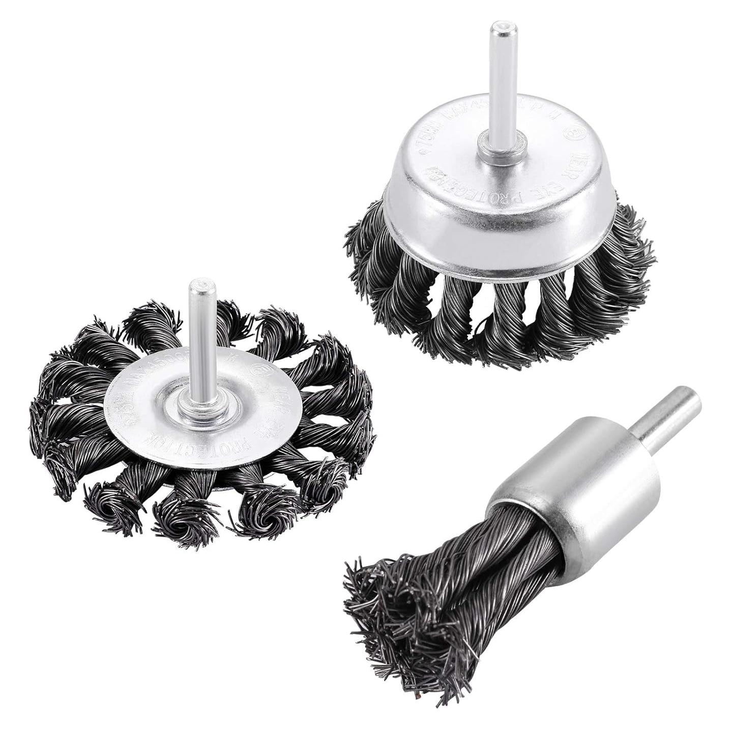 Juego de Cepillos de Copa de Alambre TILAX 3 Pcs 75mm