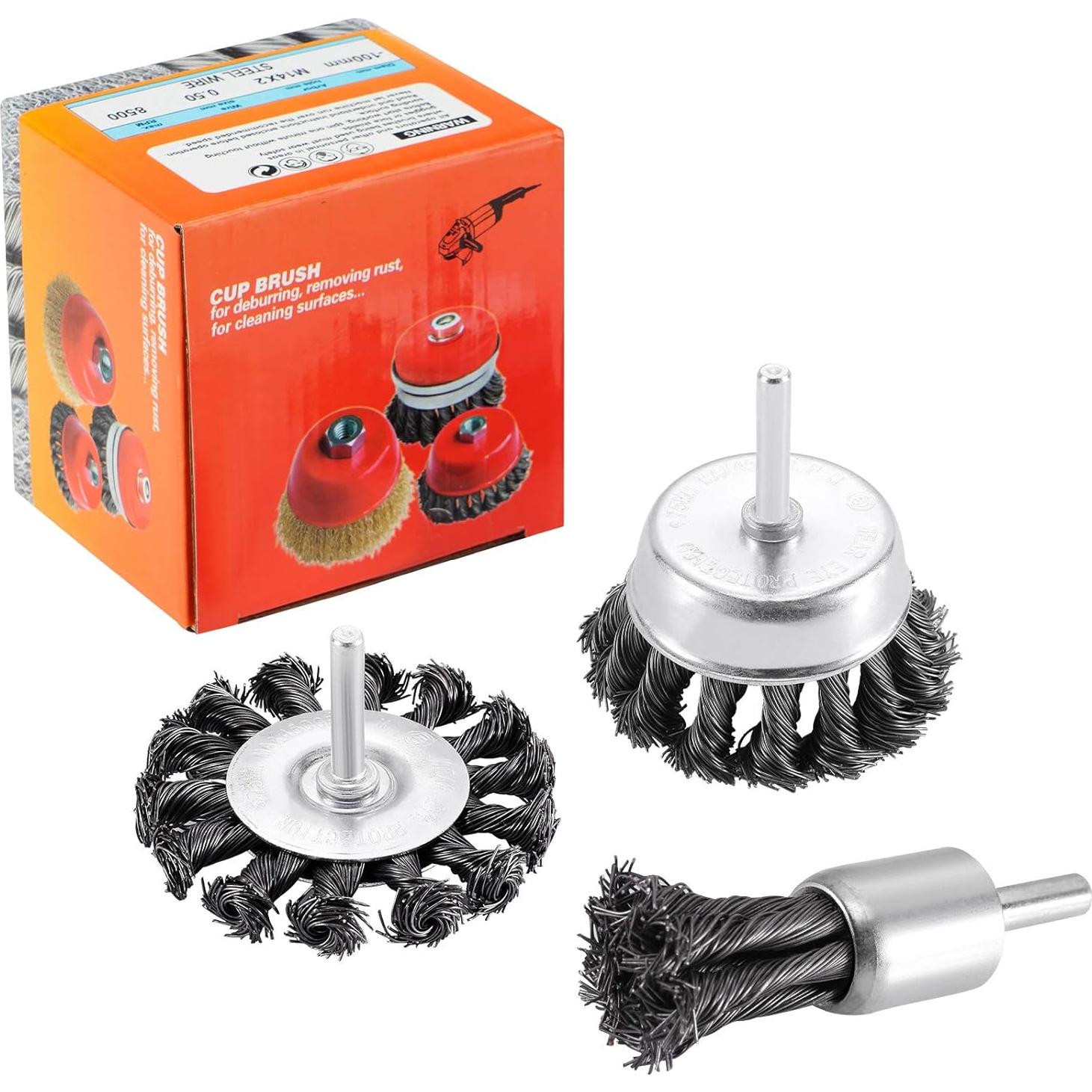 Juego de Cepillos de Copa de Alambre TILAX 3 Pcs 75mm