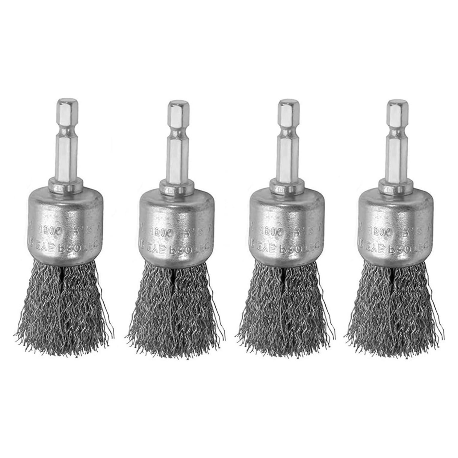 Juego de 4 Cepillos de Alambre ROZZLOOM 1 Pulgada Hexagonal