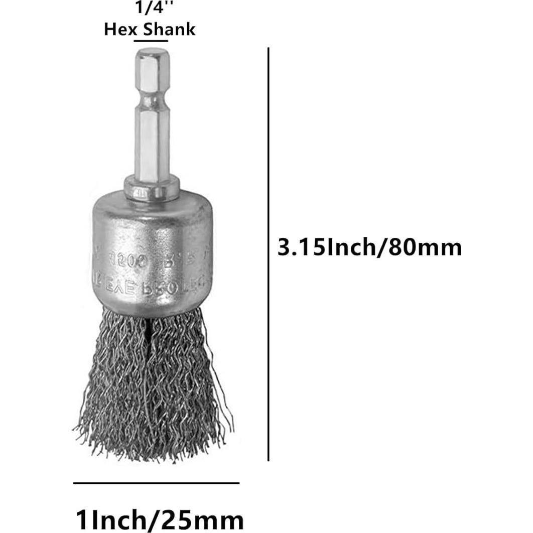 Juego de 4 Cepillos de Alambre ROZZLOOM 1 Pulgada Hexagonal