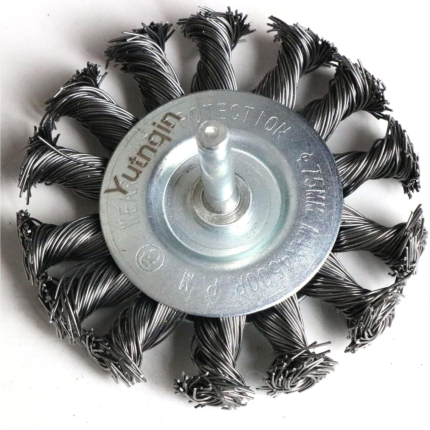 Kit de cepillos de alambre trenzado Yutnqin 3 piezas 8 cm