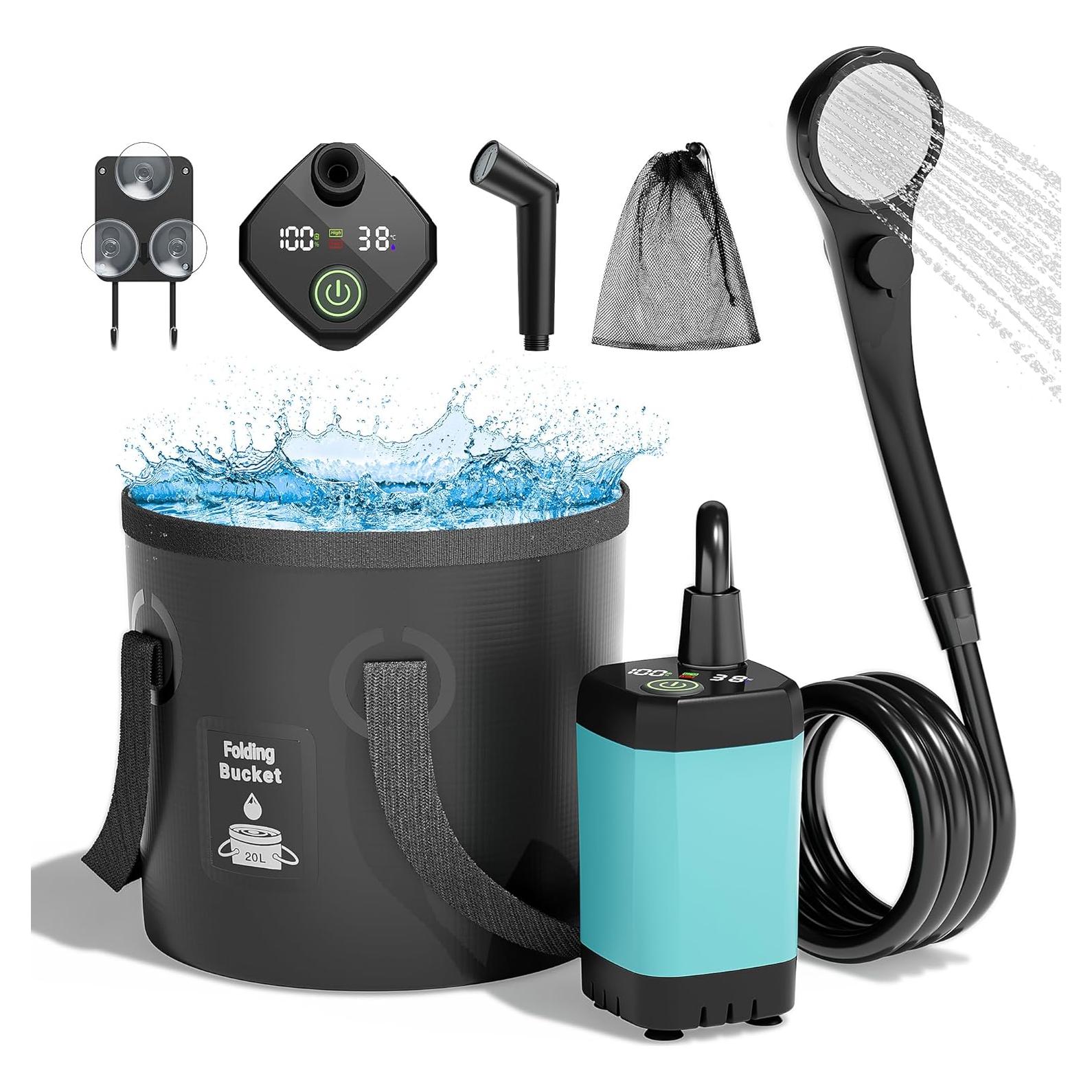 Ducha portátil Moriko YT-100w, 6000mAh, cabezal filtrado