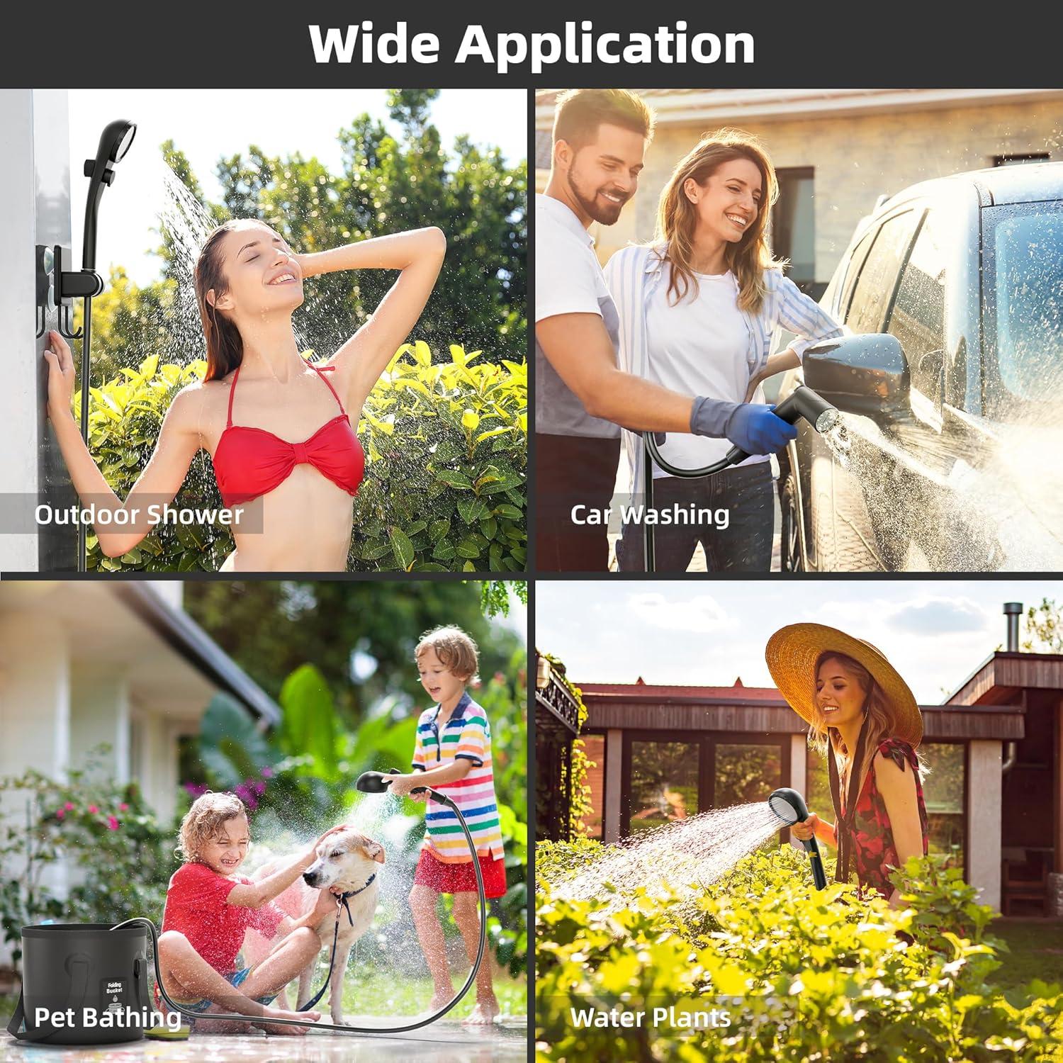 Ducha portátil Moriko YT-100w, 6000mAh, cabezal filtrado